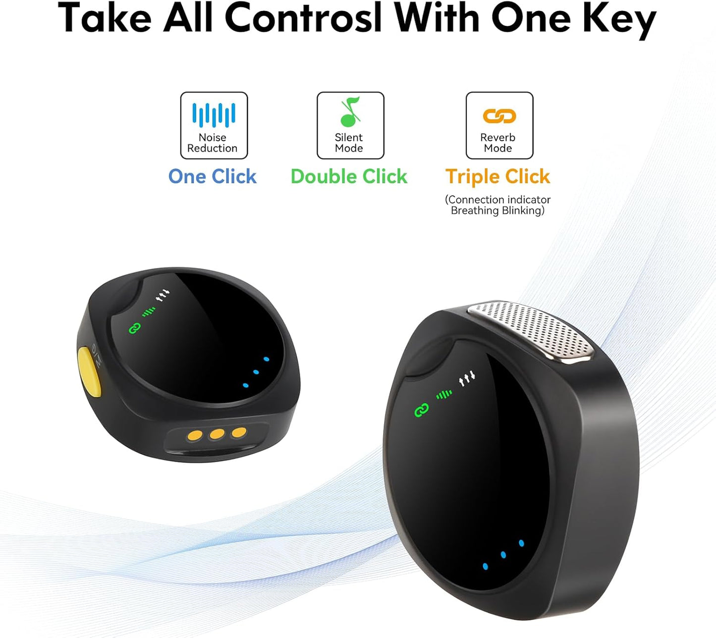 Wireless Lavalier Microphone for iPhone/Android, Lapel Mics with Lightning/USB-C Plug-Play, 100FT Range, Omnidirectional Condenser Mic for Video Recording, Interview, Podcast, Vlog, YouTube