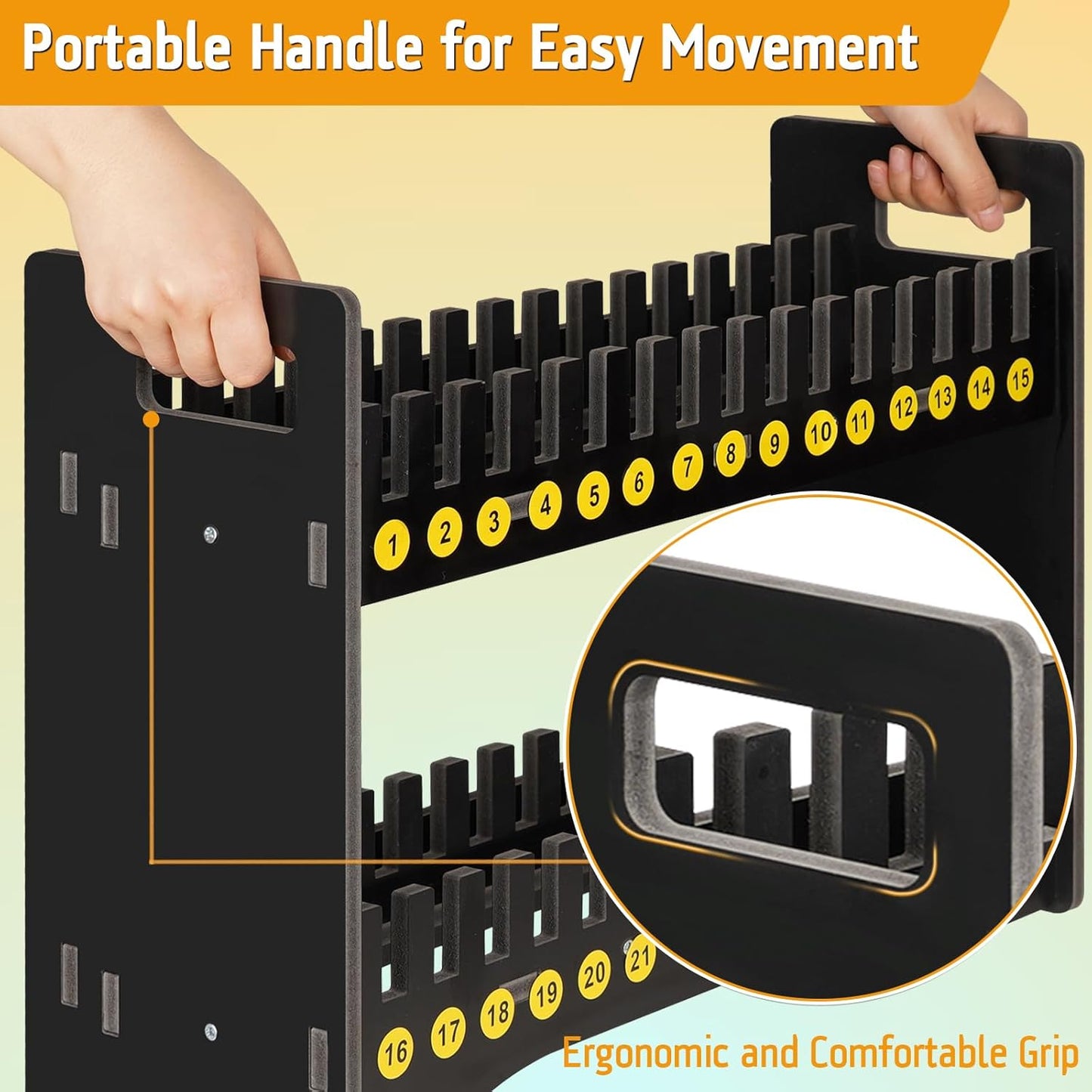 Cell Phone Holder Classroom Cell Phone Storage 2-Tier Multiple Cell Phone Stand Rack with 1-30 Number Stickers PVC Board Mobile Phone Holder Desktop Organizer for Classroom (Black, 30 Slots)