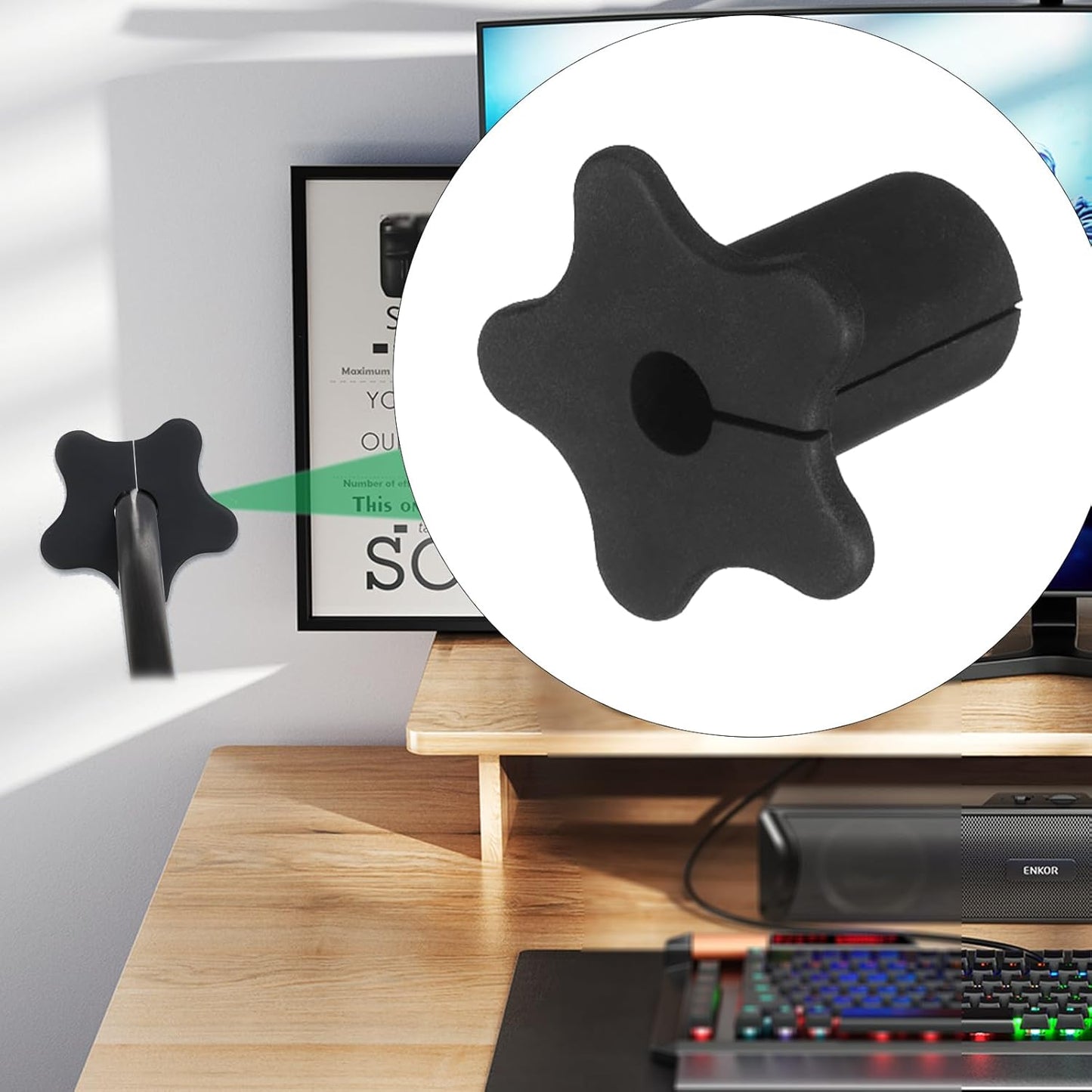 6pc Starlink Cable Grommet 5/8" Silicone Waterproof Wall Hole Pass Through Split Cable Bushings for TV Wire Ethernet Cord, Starlink Cable Routing Kit Accessories, 27.6mm/1.09" Ht, Grey