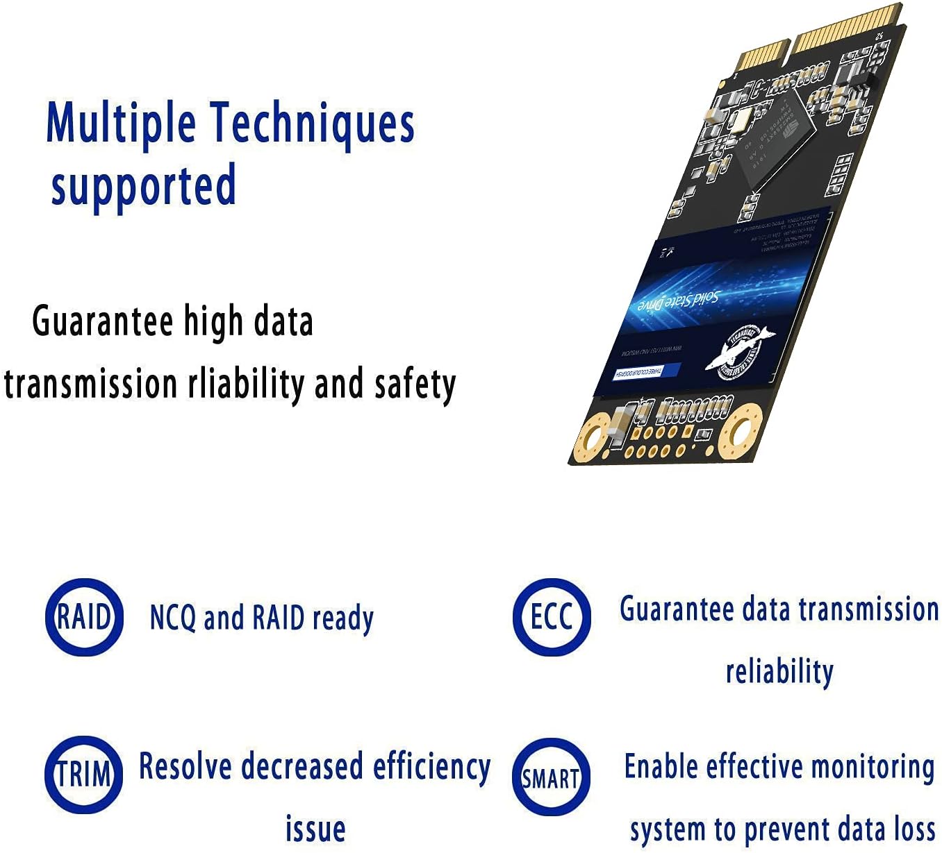 Dogfish mSATA SSD 500GB 3D NAND TLC SATA III 6 Gb/s, mSATA (30x50.9mm) Internal Solid State Drive - Compatible with Desktop PC Laptop - (MSATA 500GB)
