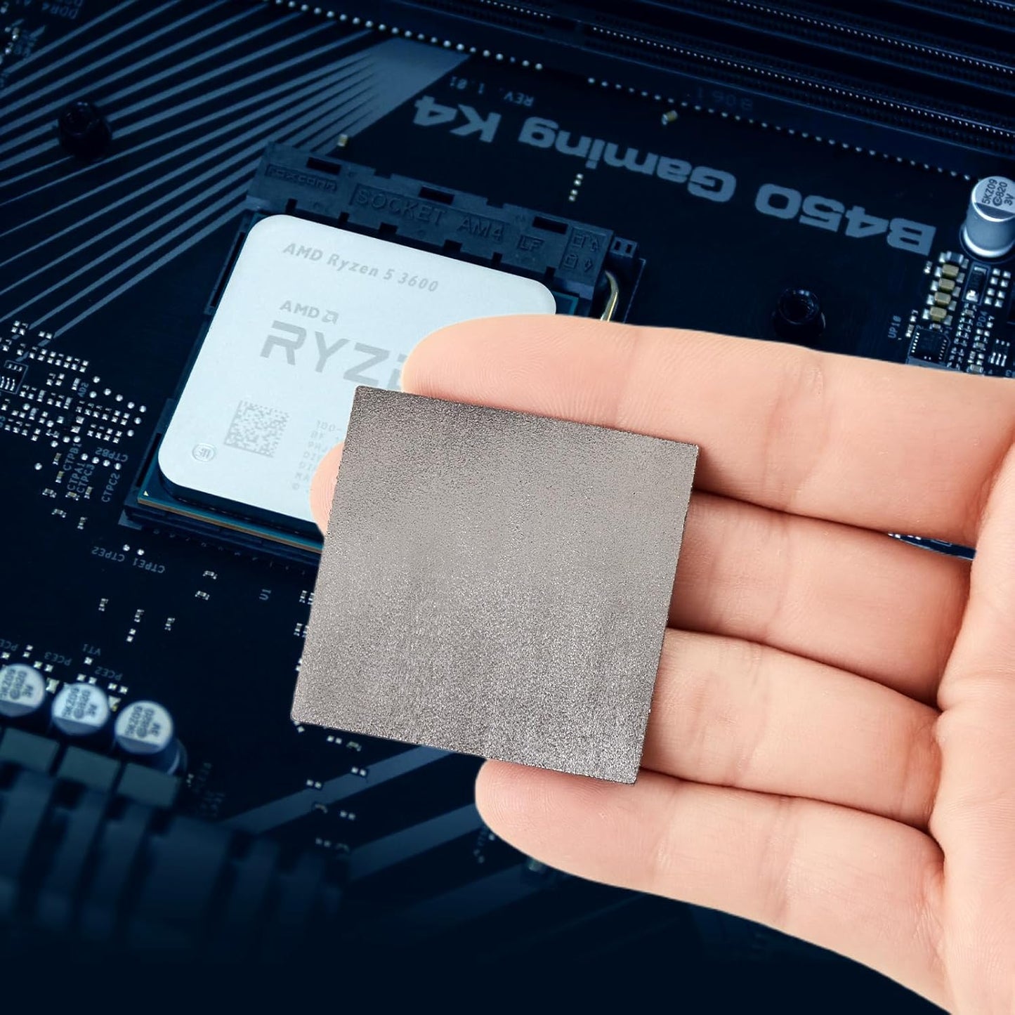 Thermal Pad,38 * 38 * 0.2mm,Graphene Thermal Pads for GPU/CPU/SSD/Electronics - Highly Efficient, Compressible (38 * 38mm)