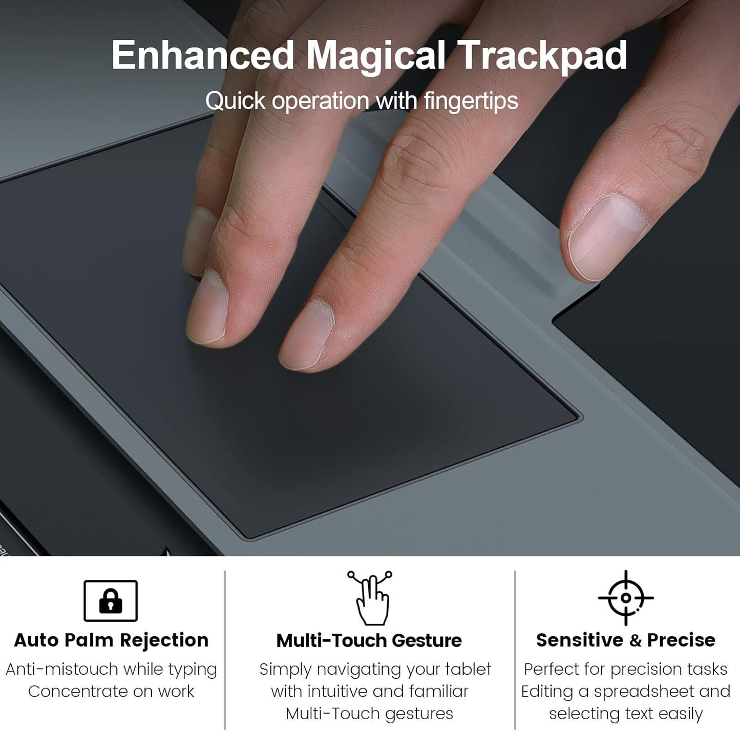 Nillkin for Samsung Galaxy S7 FE/ S7+ Plus/ S8+ Plus 12.4 Inch Keyboard Case,7 Backlight Colors, Magic Trackpad,S Pen Holder,Slide Camera Cover Compatible with Galaxy S8 Plus Tablet Case with Keyboard