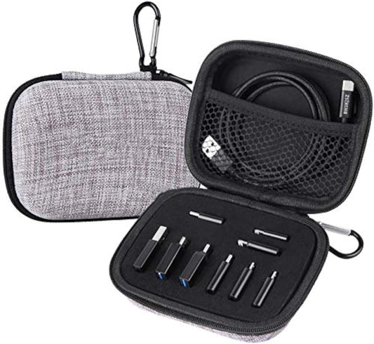 10-Piece Type C Adapter Kit, Compatible with Micro USB/Type C/USB OTG Adapter, Travel Case with and Carabiner, Includes USB Type C Cable