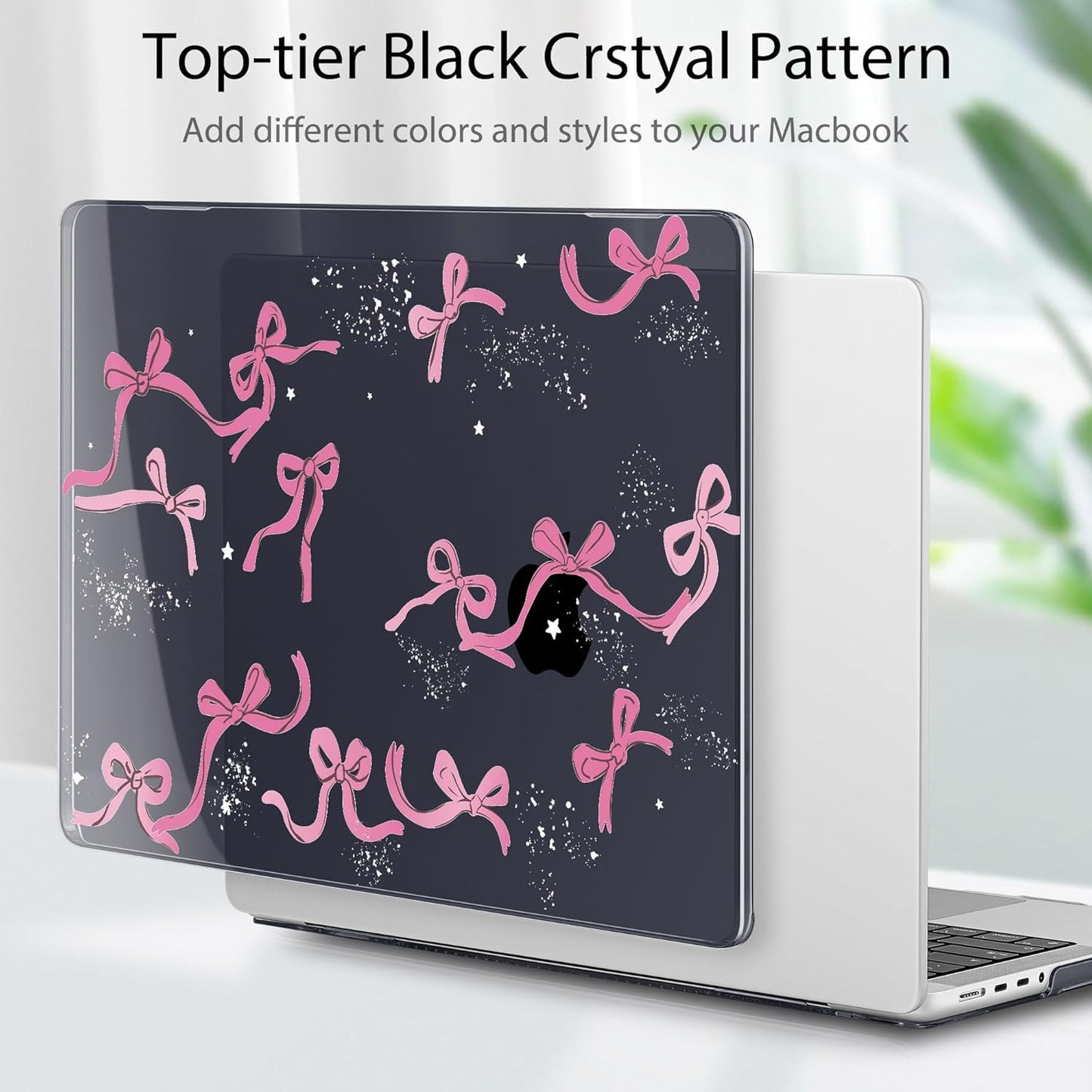 Tuiklol for MacBook Pro 14 Inch Case 2024-2021 Release M4 A3112 A3401 A3185/M3 A2918 A2992/M2 A2779/M1 A2442 Pro/Max,Hard Shell Case with Keyboard Cover & Screen Protector for Touch ID,Bow-2