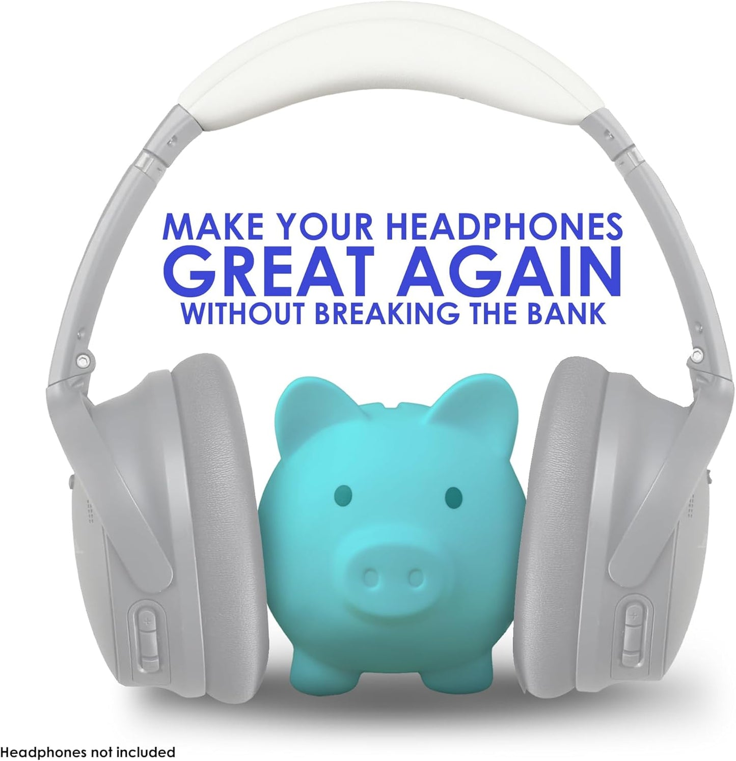 QC35 ii / QC35 Headband pad Cushion Cover. Compatible with Bose QuietComfort 35 / QC35 II Headphones (White). Easy Clip on Design | Premium PU | FlexiSoft High-Density Foam