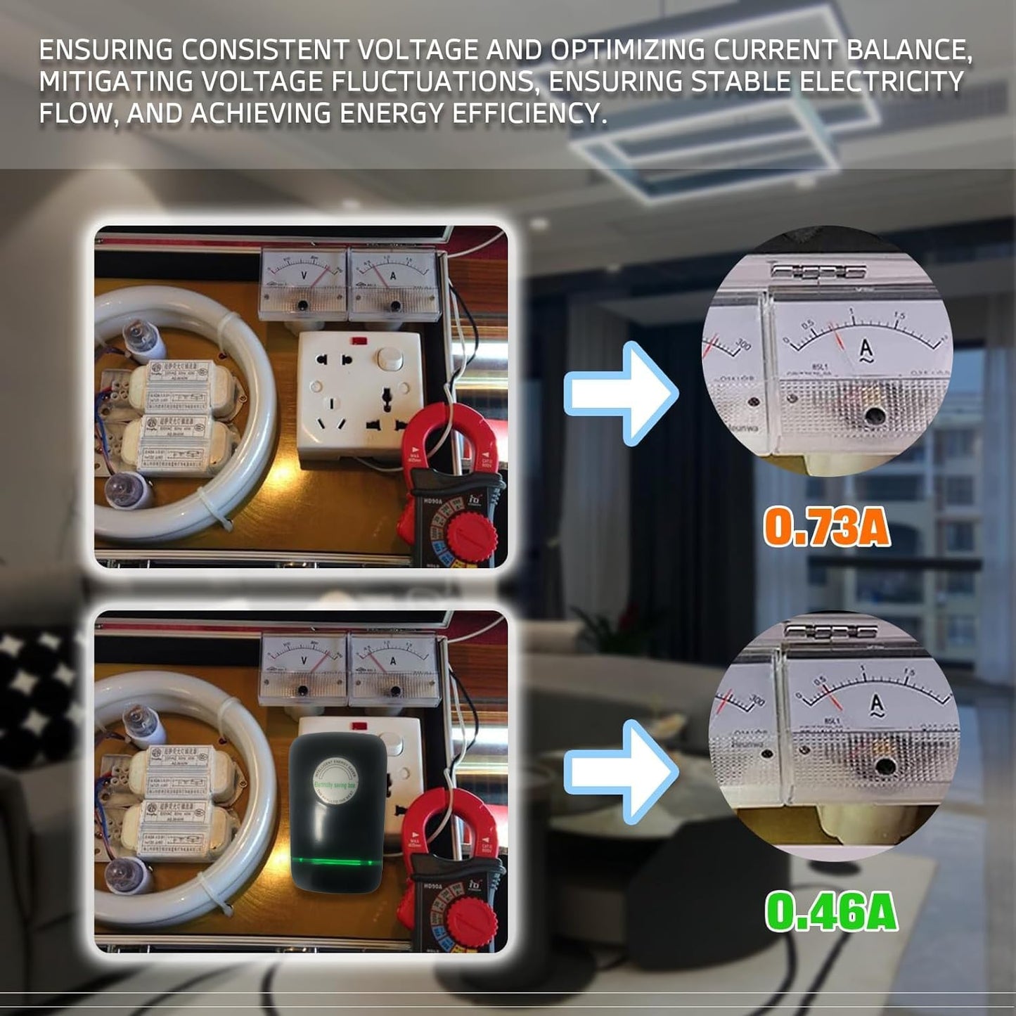 Elon-musk's Electricity Saving Box Stop Watt Stopwatt Energy Saving Device Save Energy Saving Device Energy Saving Power Strip for Home Office US Plug 90v-250v 30kw Rated Green (1PCS, Black)