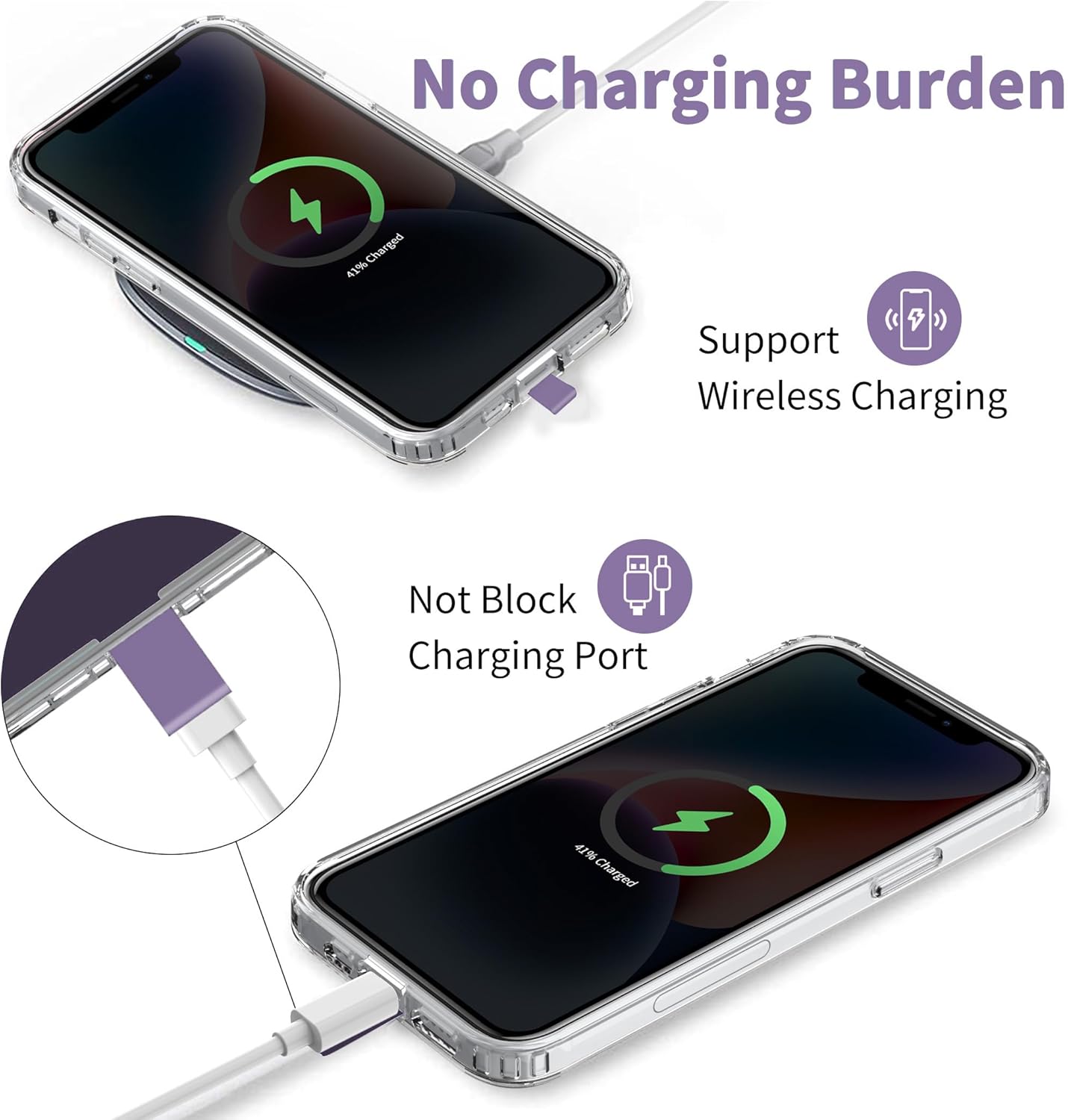 CACOE Cell Phone Lanyard Universal Crossbody Multifuctional Lanyard Compatible with Most Smartphones (Purple Blue, 30"（Neck Strap×1）+8"（Wrist Strap×1）)