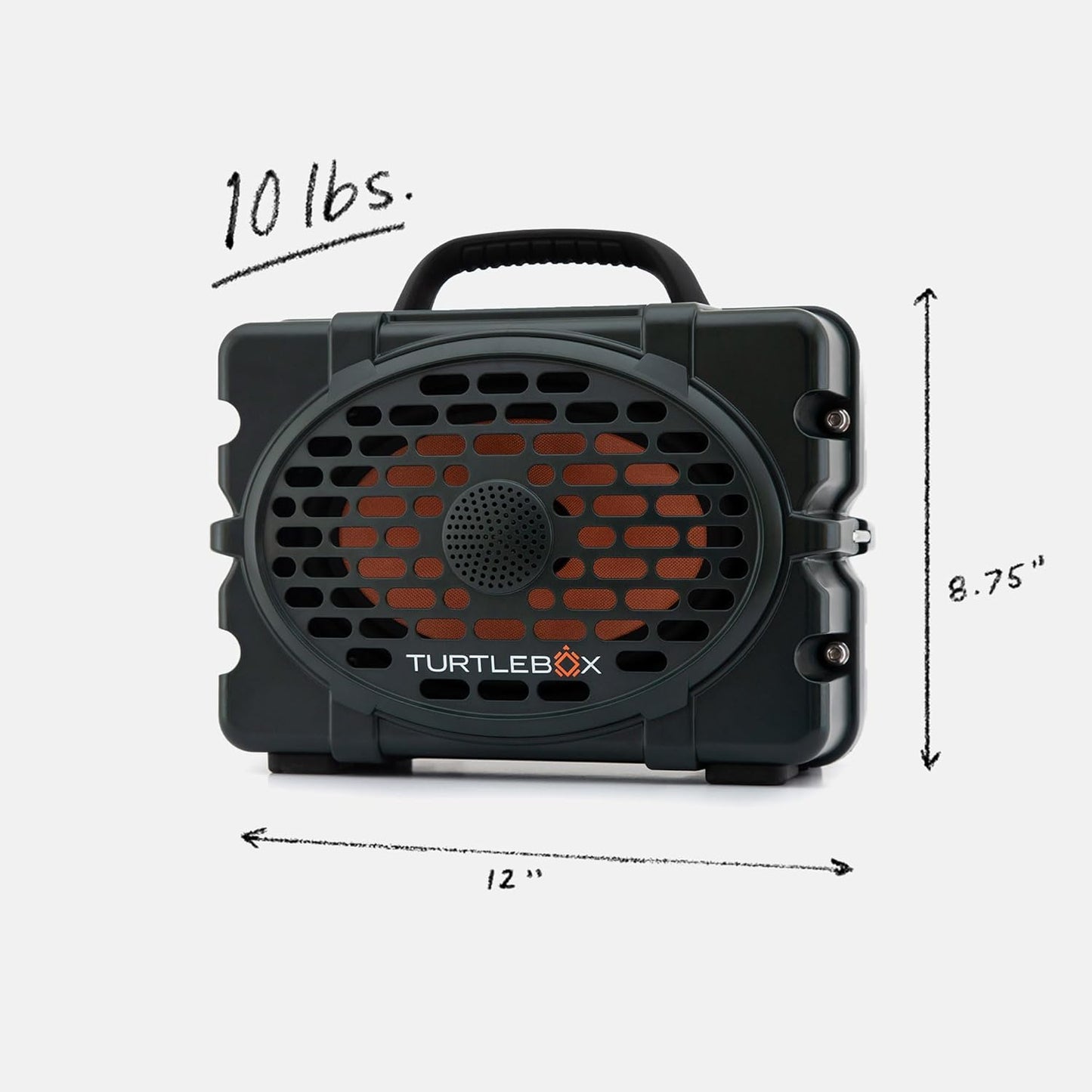 Turtlebox Original Gen 3: Portable Outdoor Bluetooth Speaker – Ultra-Loud (120dB), Waterproof (IP67), Rugged, Impact-Resistant, 3-Day Battery | Party Mode: Unlimited Pairing Stereo, Green/Burnt Orange