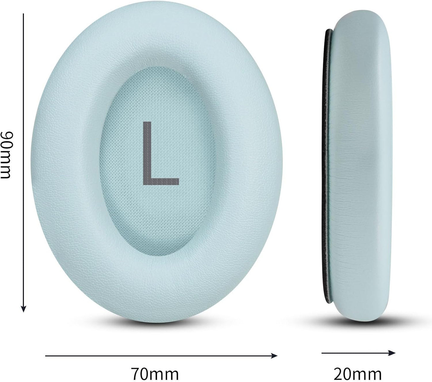 Headphones Replacement Ear Pads, Protein Leather earpad Cushions for Bose QuietComfort 45（QC45） Headphones, Softer Memory Foam - Crystal Blue