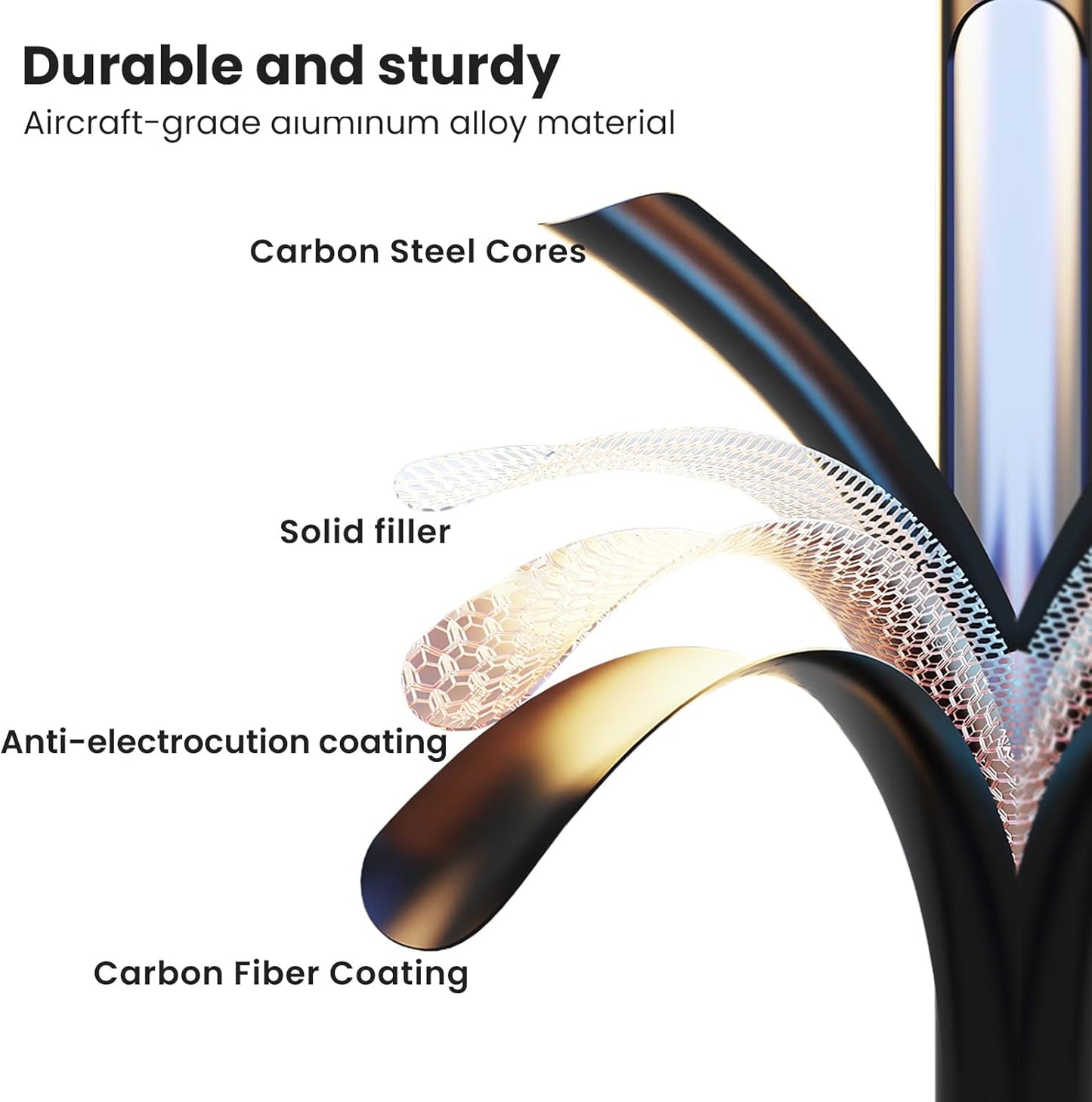 71" Selfie Stick Tripod with Wireless Remote & 2 Fill Lights, Tall Phone Tripod Stand with Quad-Leg Base, Aluminum Alloy White Stick for iPhone, Android, GoPro, Vlogging & Video