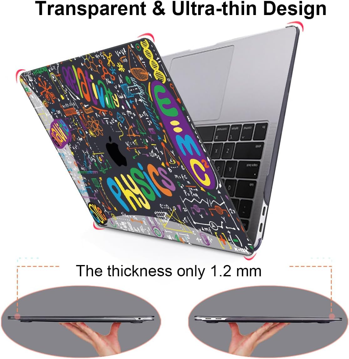 Case Compatible with MacBook Pro 13 inch M2 M1 2022 2021-2016 A2338 A2289 A2251 A2159 A1989 A1706,Pattern Plastic Hard Shell Keyboard Cover Screen Film Webcam Cover, Physical Chemistry