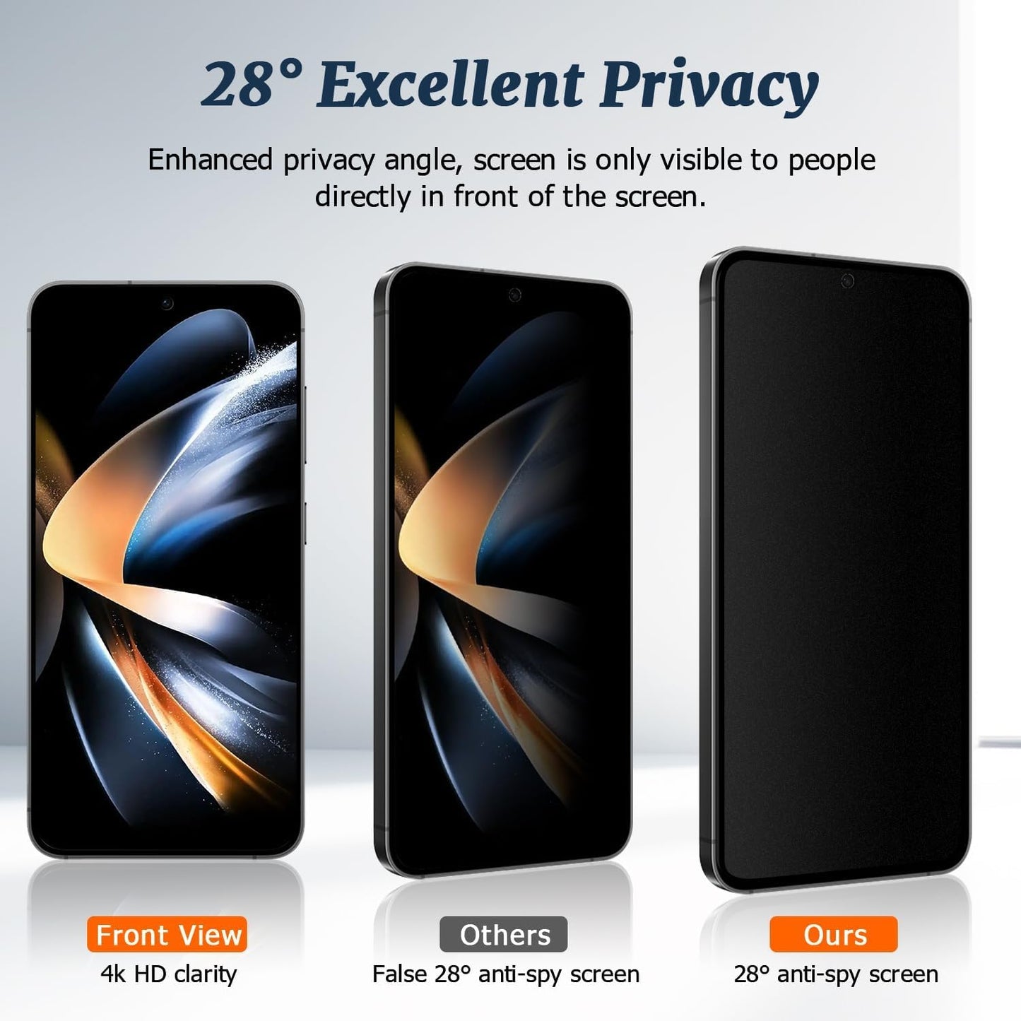 2 Pack Matte Privacy Screen Protector for Samsung Galaxy S24/S25,9H Tempered Glass,Anti-Glare,Anti-Spy,Anti-Scratch, Smooth and Responsive Absolute Fingerprint Compatibility Touch Screen HD Clear