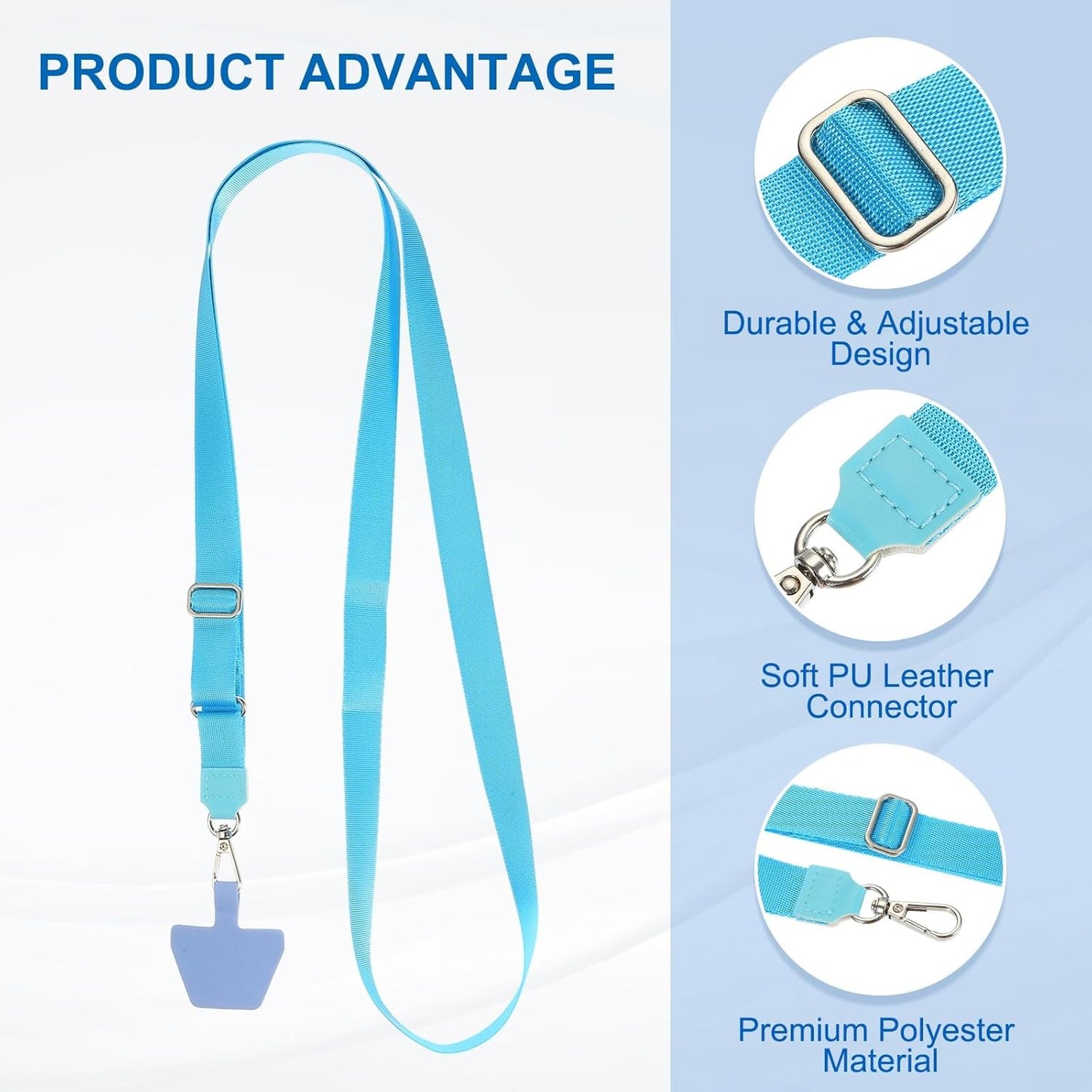 PATIKIL Smart Phone Lanyard with Patches for Most Smartphones Badges Keychain