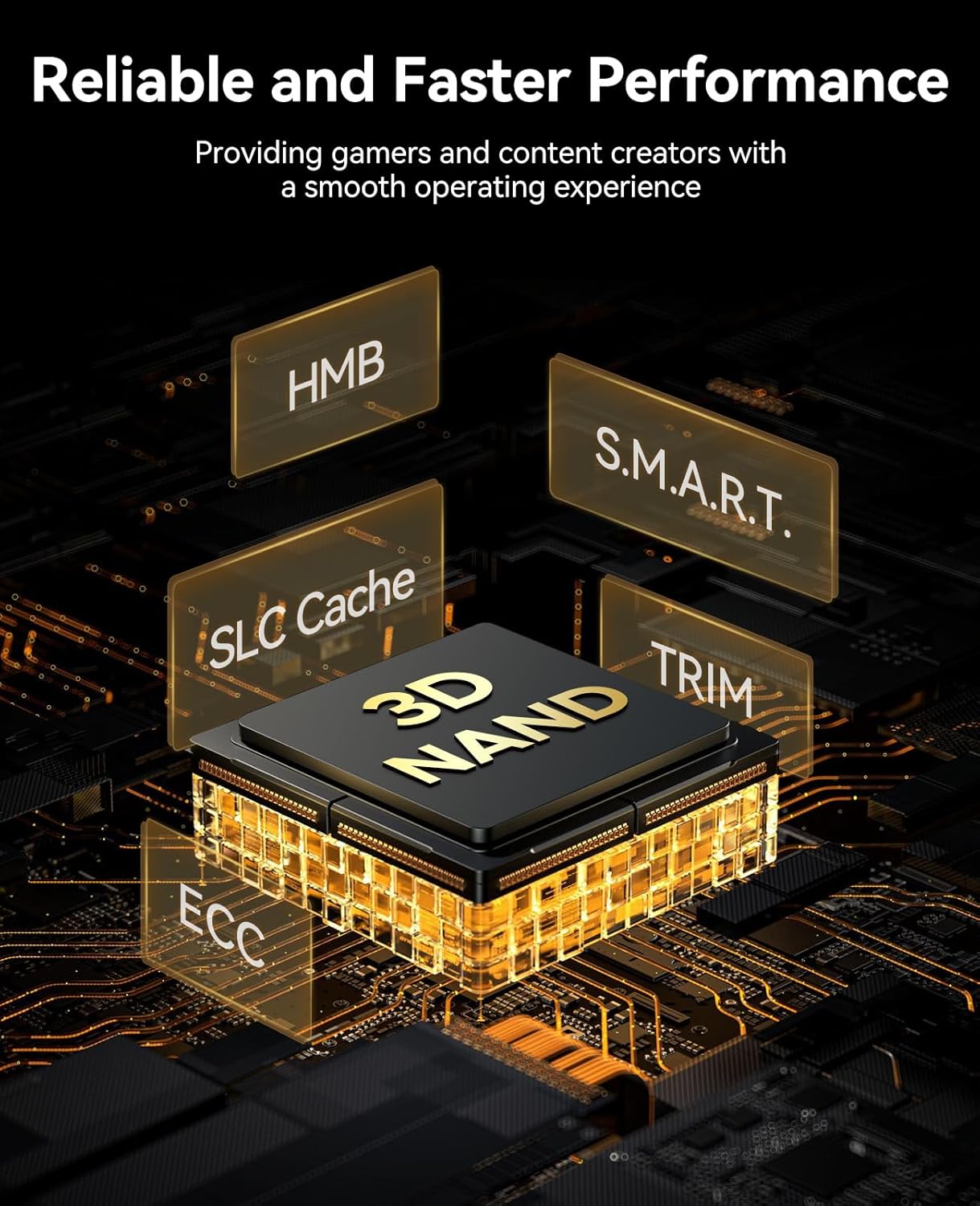 ORICO 1TB NVMe SSD PCIe 4.0- Up to 7400MB/s, M.2 2280 PCIe 4.0X4 Internal Solid State Drive, Fast Heat Dissipation, Compatible with macOS Windows for Gamers and Creators-e7400