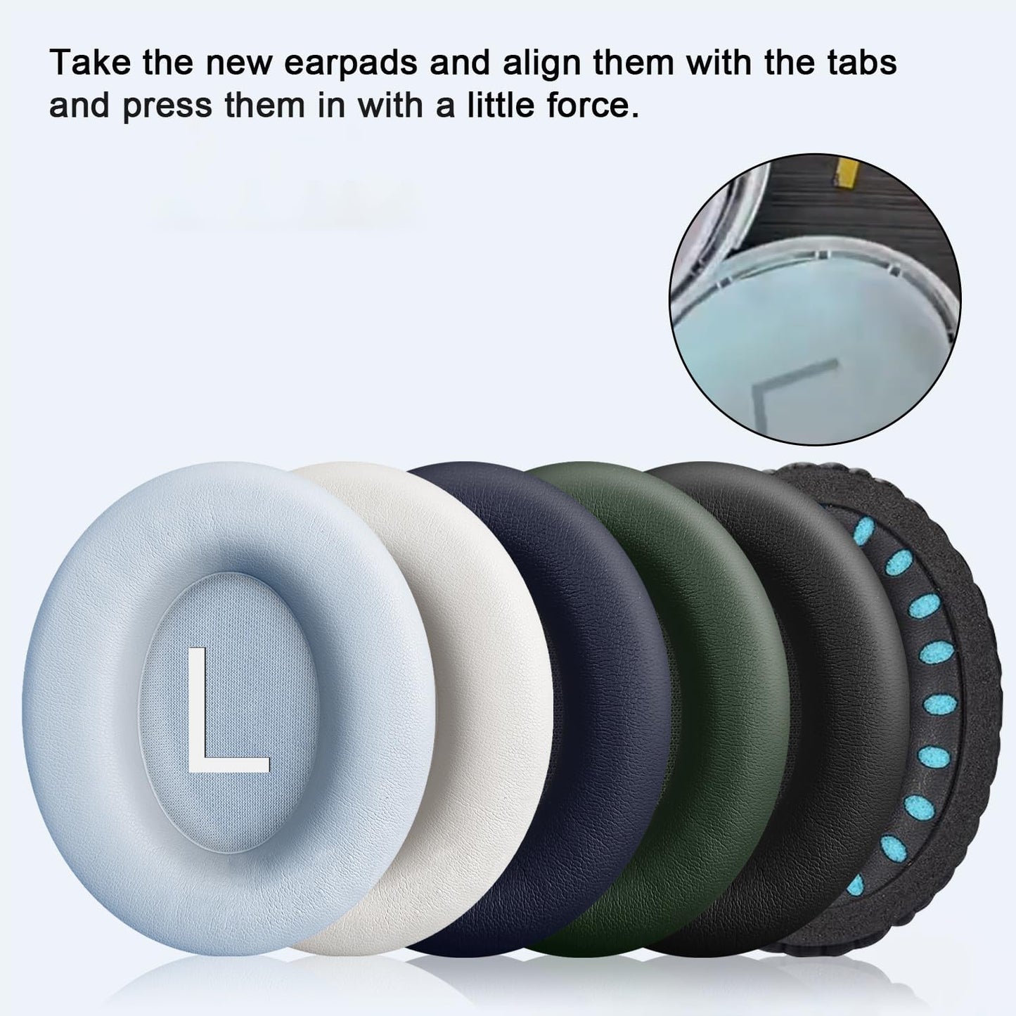 Replacement Ear Pads for Bose QuietComfort 45 (QC45)/QuietComfort SE (QC SE)/Quiet Comfort Headphones, Ear Cushions, Headset Earpads, Ear Cups Cover with Soft Protein Leather (Cypress Green)