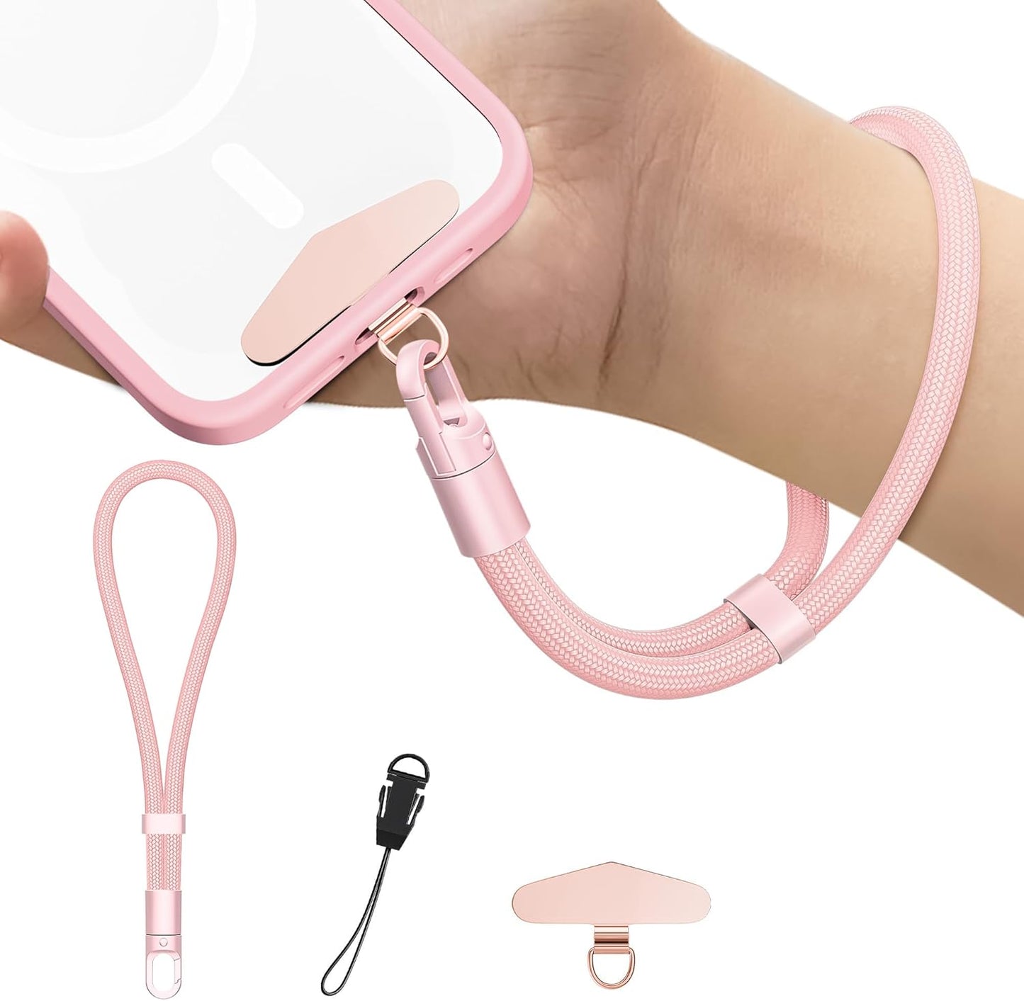 Kaptron Adjustable Phone Wrist Strap - Universal Cell Phone Lanyard Wrist Strap with Lanyard Patches