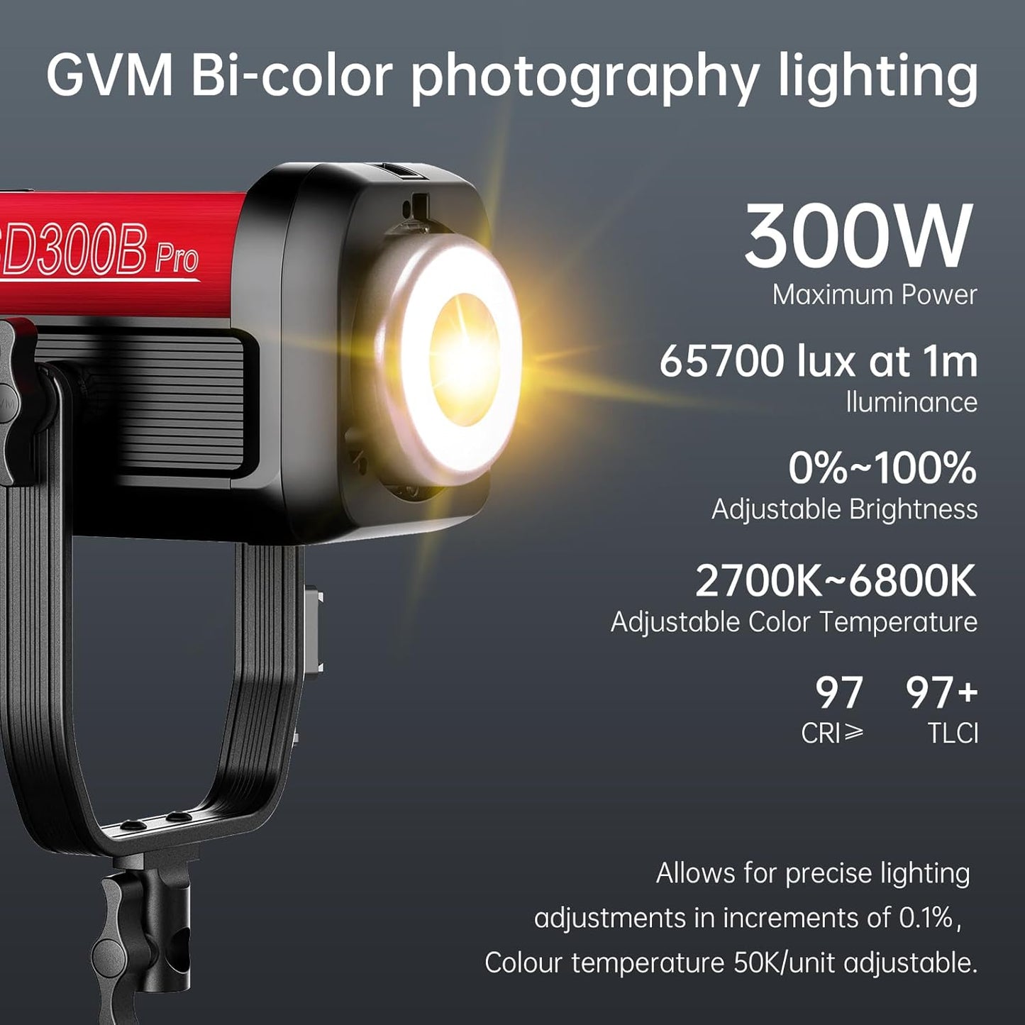 GVM 300W Photography Lighting Bi-Color Video Light with Bowens Mount Lantern Softbox and Stand CRI 97+ CCT 2700K~6800K 12 Lighting Scenes App Control Studio Lights for Photography