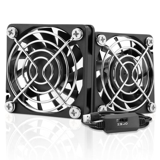2 Packs USB Cooling Fan 60mm x 15mm 5V Brushless DC Fans Variable Speed for PC Computer Raspberry Pi Router Terrarium Helmet