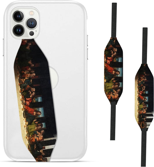 Customizable Universal Phone Grip Strap| Pack of 2| Reversible Phone Hand Strap for Phone Cases As Phone Loop Holder| Secure Handling By Comfortable Phone Strap - Last Supper