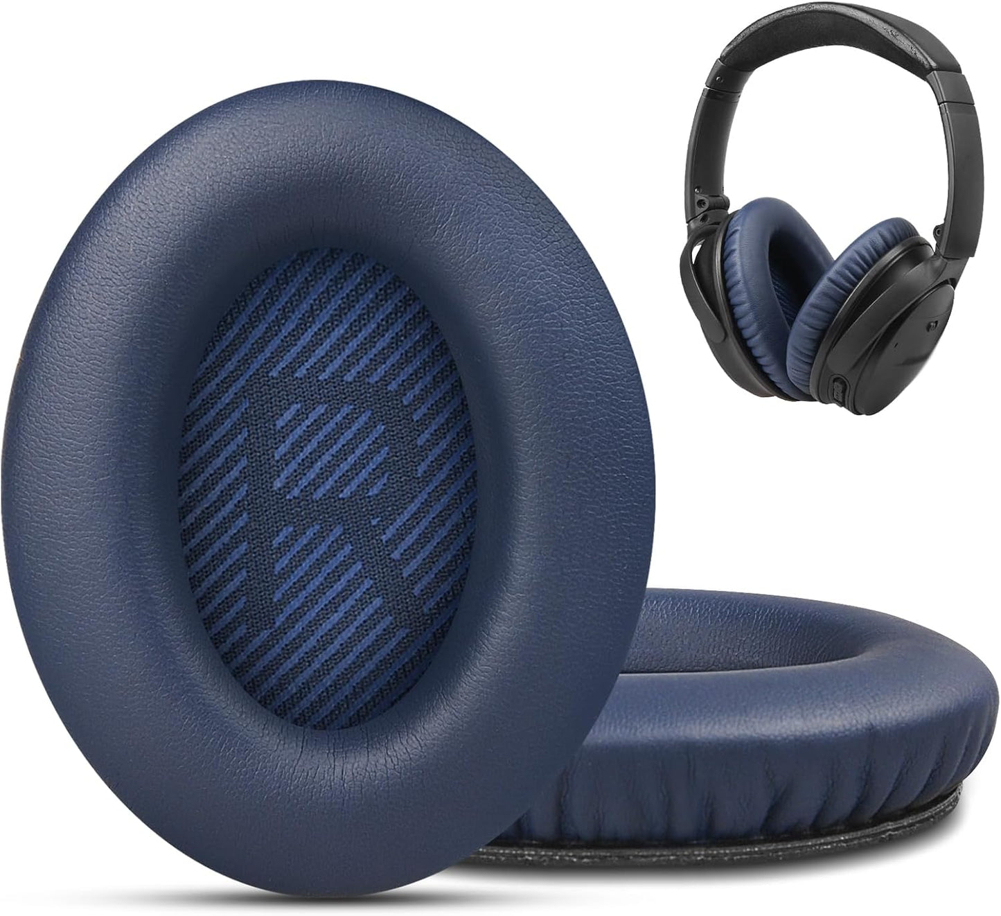 Premium Replacement Ear Pads for Bose QC35 & QC35ii Headphones by GEVO- Comfortable Adaptive Memory Foam and Extra Durable - Fits QuietComfort 35 & 35ii / SoundLink 1&2 AE（Over-Ear（Blue）