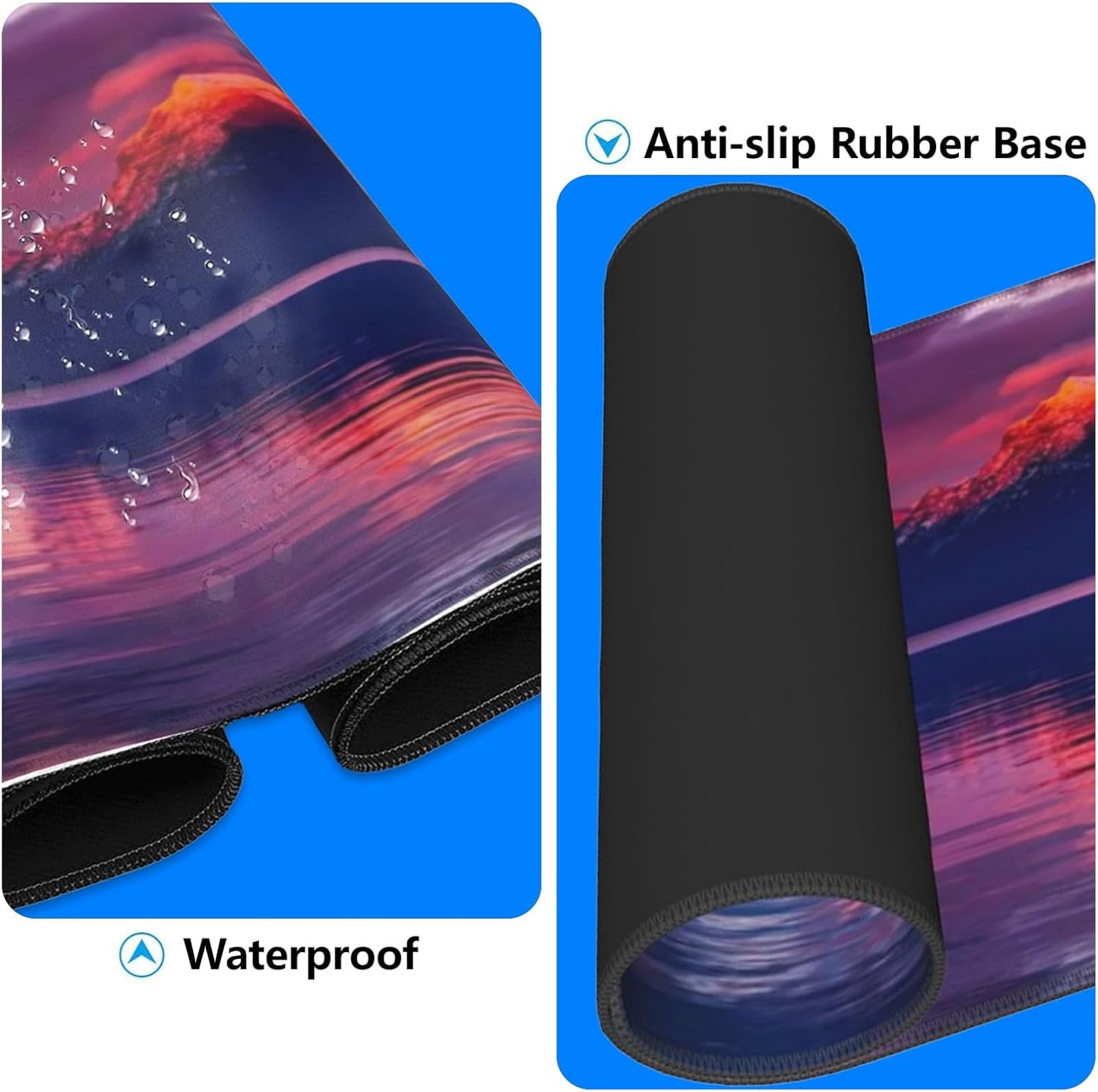 Mallard Ducks Large Mouse Pad, Gaming Mouse Pad, Keyboard Mat, Non-Slip Rubber Base, Office Accessories, Desk Mat, MousePads for School, Work, Home Decor Gifts 31.5" x 11.8"