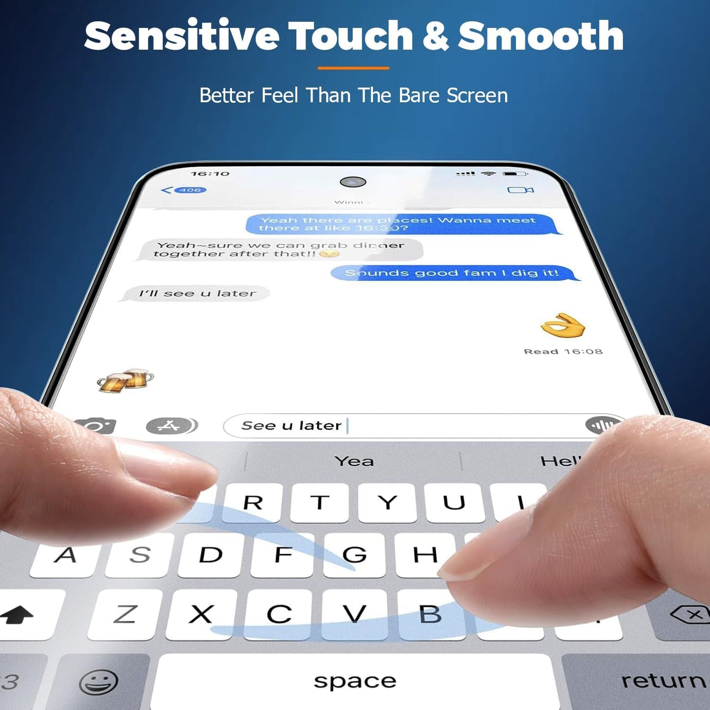 2 Pack Matte Glass Screen Protector for Samsung Galaxy S25 Ultra 5G(6.9 inch), Anti-Glare & Anti-Fingerprint Case Friendly Tempered Glass Film, Bubble Free,Fingerprint unlock,HD Clear,Smooth as Silk