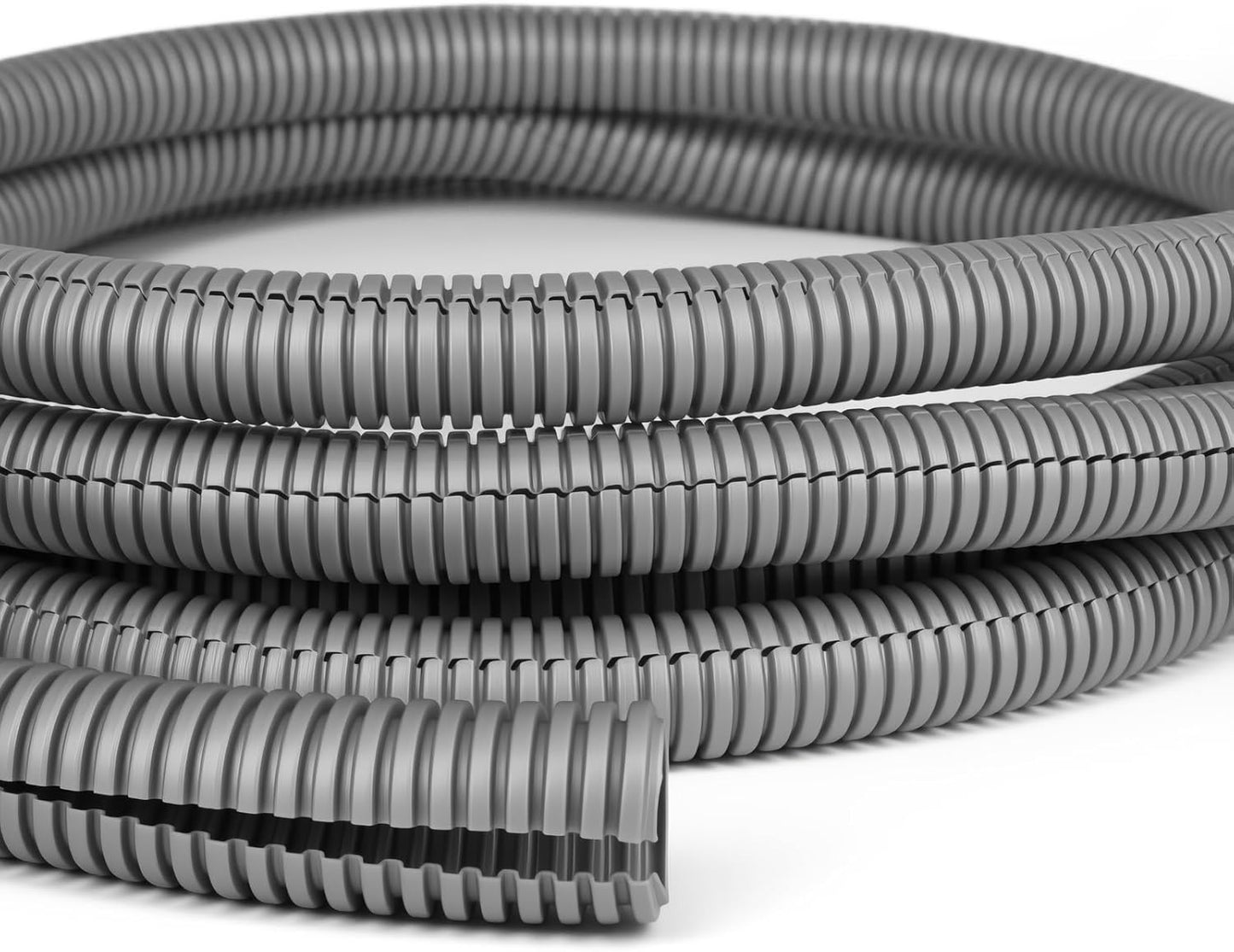 Split Wire Loom Tubing, 10,25ft Cord Protectors from Pets No Chew, Flexible Wire Covers Cord Protectors, Protective Split Cable Sleeve for Automotive Home Industrial Wires(Grey, 0.51inch-10ft)