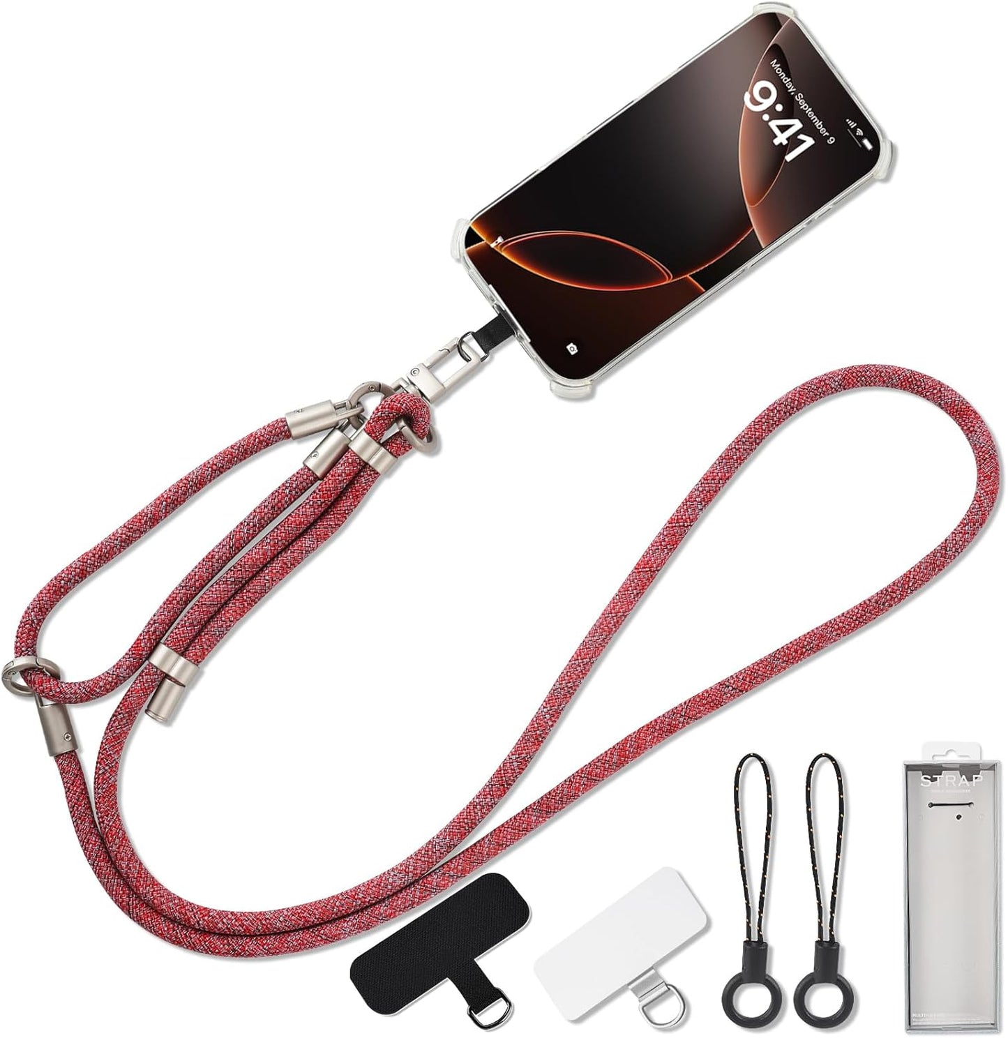 3-in-1 Adjustable Phone Lanyard Crossbody Cell Phone Neck Strap Universal Mobile Wrist Lanyard