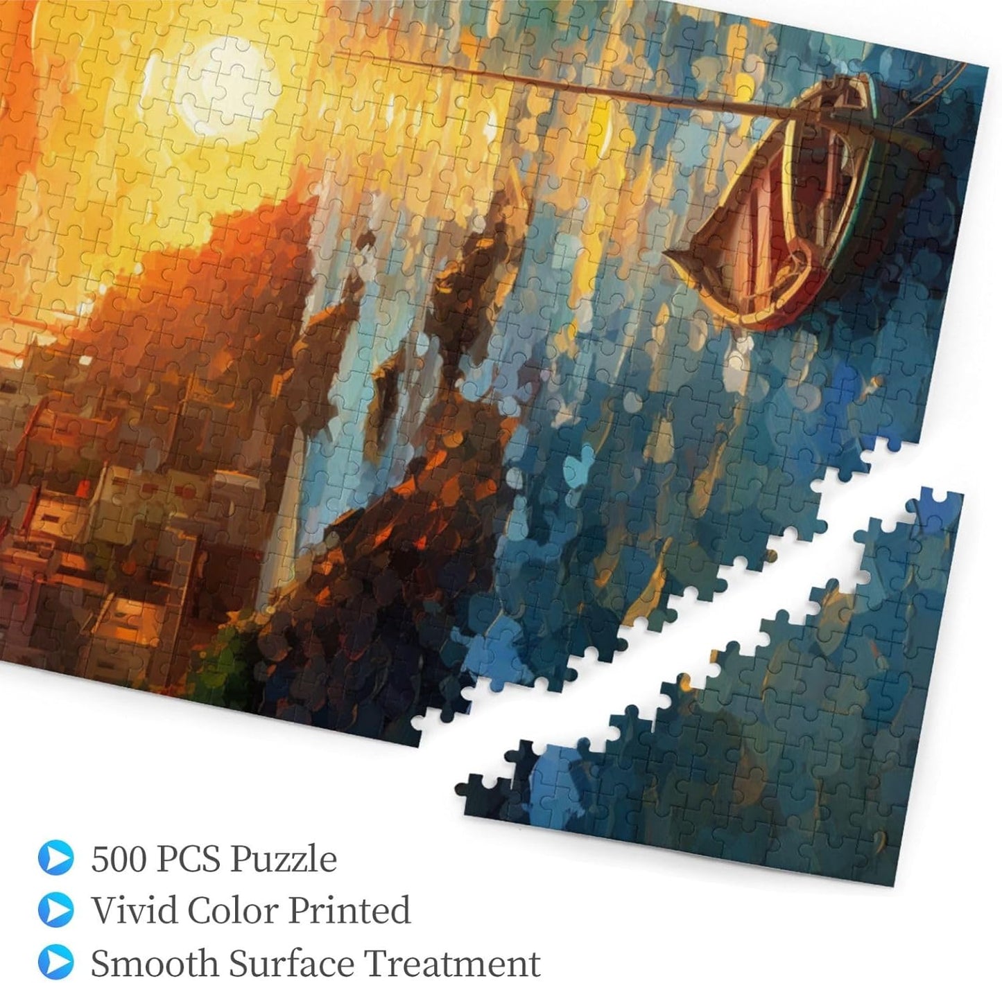 Custom Jigsaw Puzzle from Photos 300/500/1000 Pieces Personalized Wooden Picture Puzzles Gift for Adult Family Friends,Birthday (Vertical 500PCS)