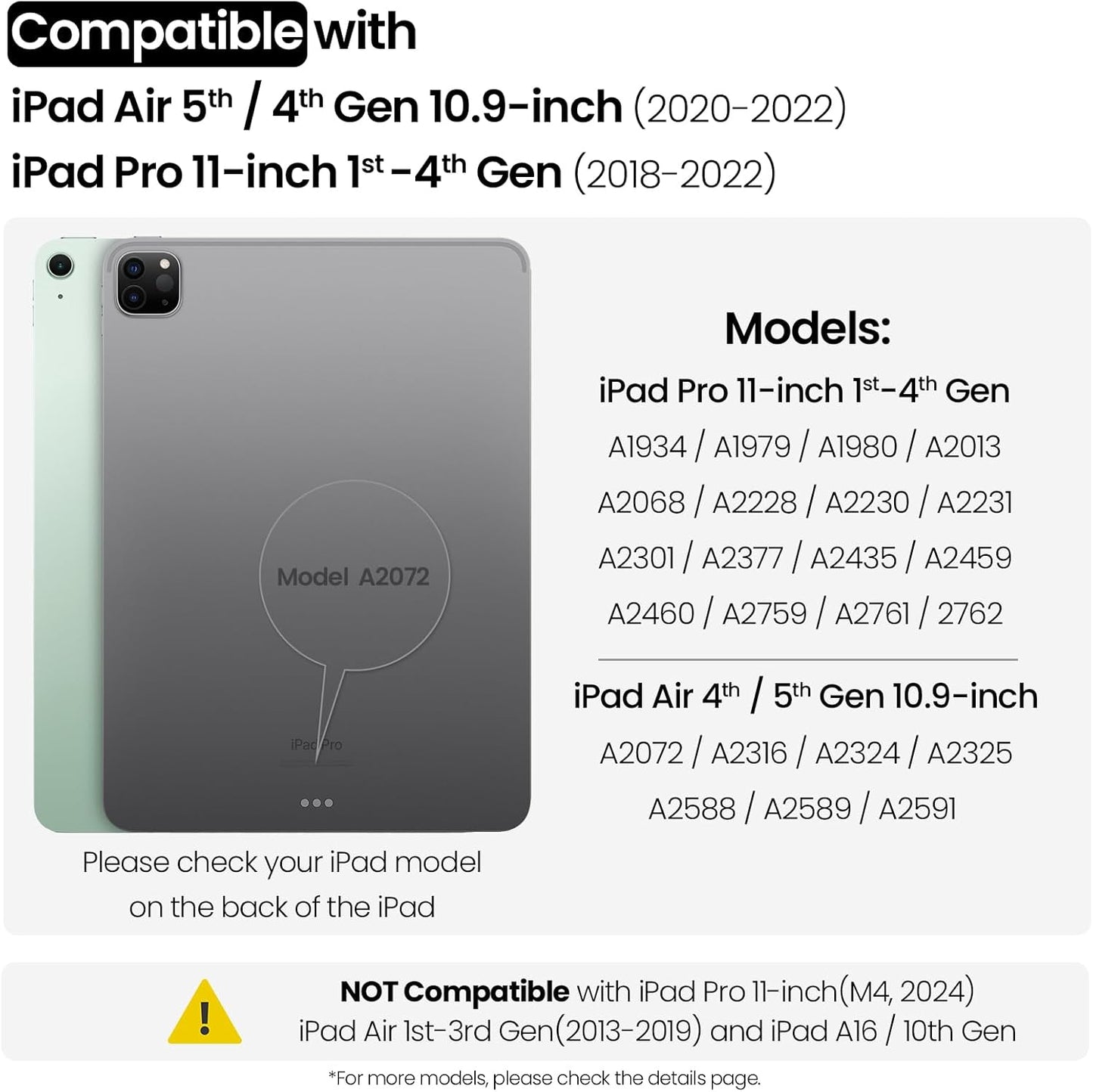 Nillkin iPad Pro 11(1st/2nd/3rd/4th Gen) & iPad Air 5th/4th Generation Case with Keyboard, Magic Trackpad, Rugged Case with Detachable Keyboard, Portrait/Landscape Modes, Camera Cover, Black