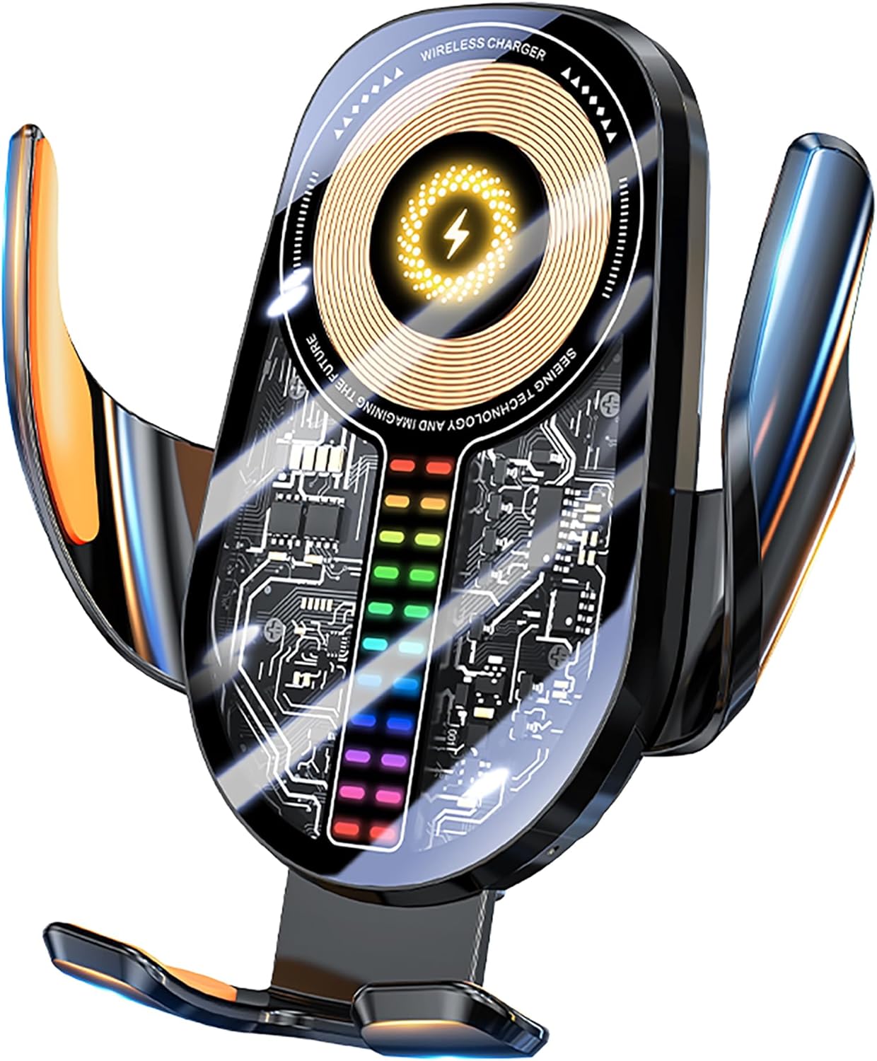 Car Phone Holder Wireless Car Charger, 15W Fast Charging Auto Sensing Clamping Phone Holders for Your Car Vent 360 Adjustable Car Mount for iPhone 16 15 14 13 12 Pro Max, Samsung Glaxy Series