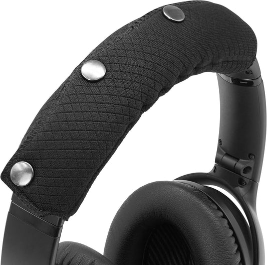 GEVO Replacement Headphone Headband Cover for Bose QC35,QC25,Beats Studio2/ 3,Skullcandy,JBL,Jlab Headphones,Headband Cushioning Pad Protects Repair Parts,Easy Installation,No Tools Required (Black)
