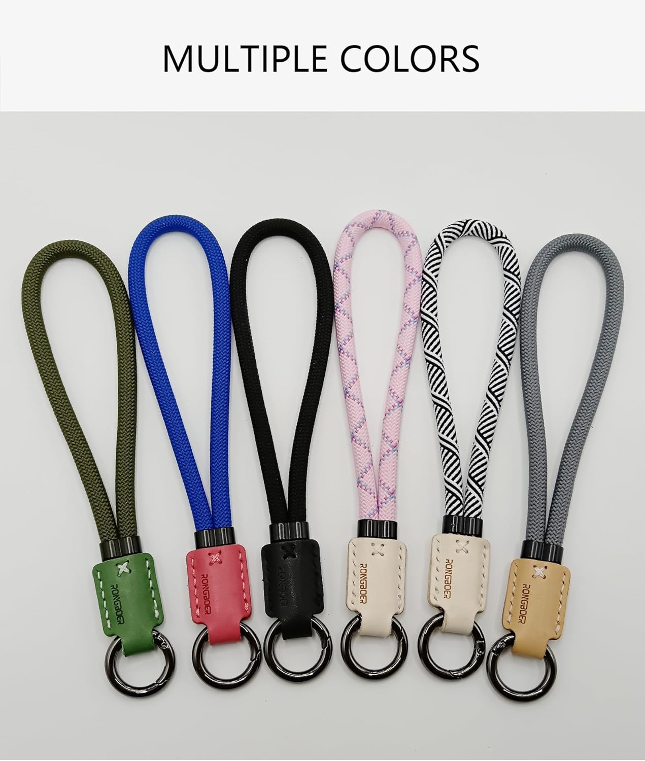 Handmade Cowhide Leather Phone Wrist Strap,Universal Adjustable Key Lanyard,Stylish Wristlet Keychains for Women&Men