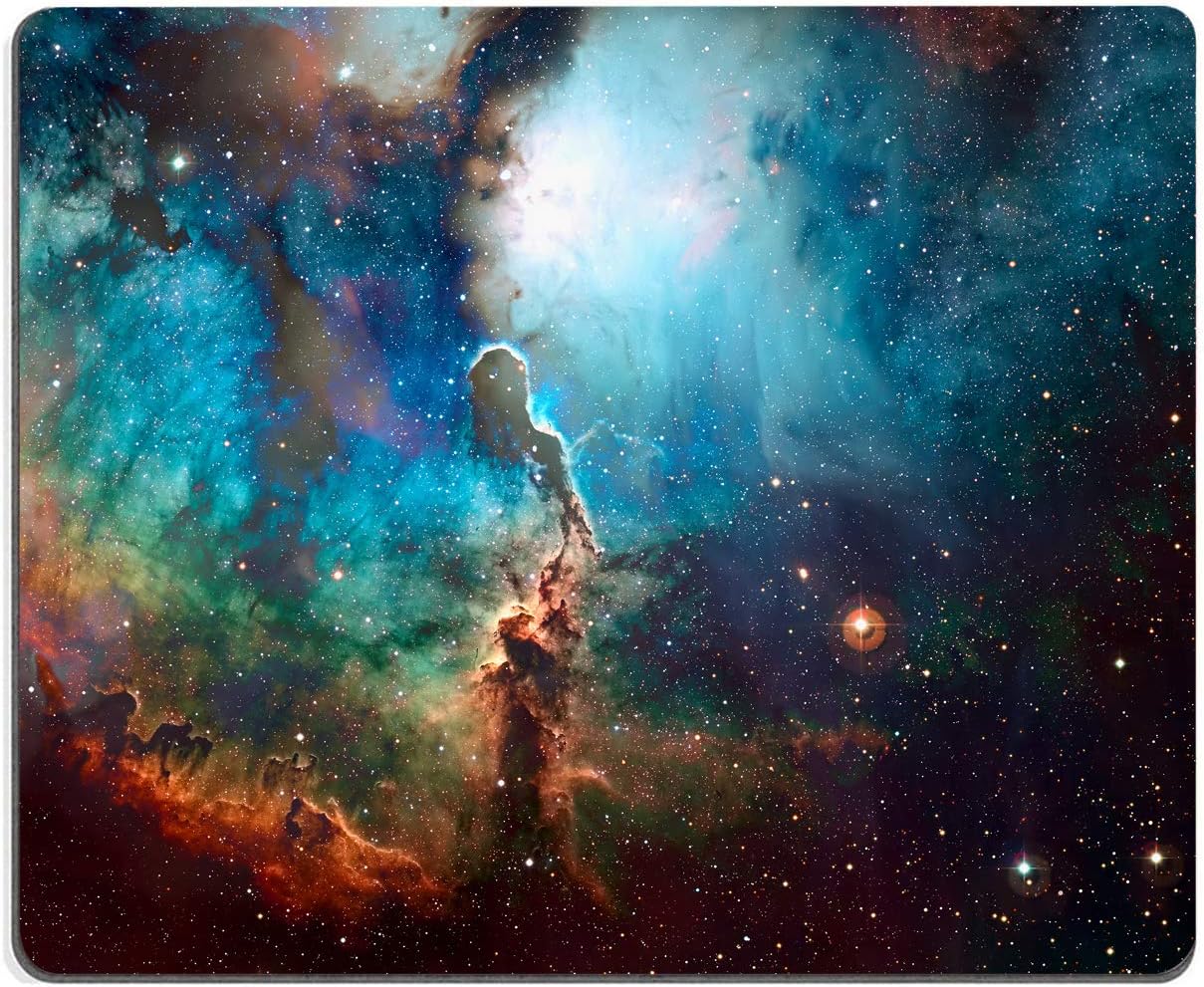 Mouse Pad, Blue Galaxy Mouse Pad, Space Mouse Pad, Gaming Mouse Mat, Square Waterproof Mouse Pad Non-Slip Rubber Base MousePads for Office Home Laptop Travel, 9.5"x7.9"x0.12" Inch