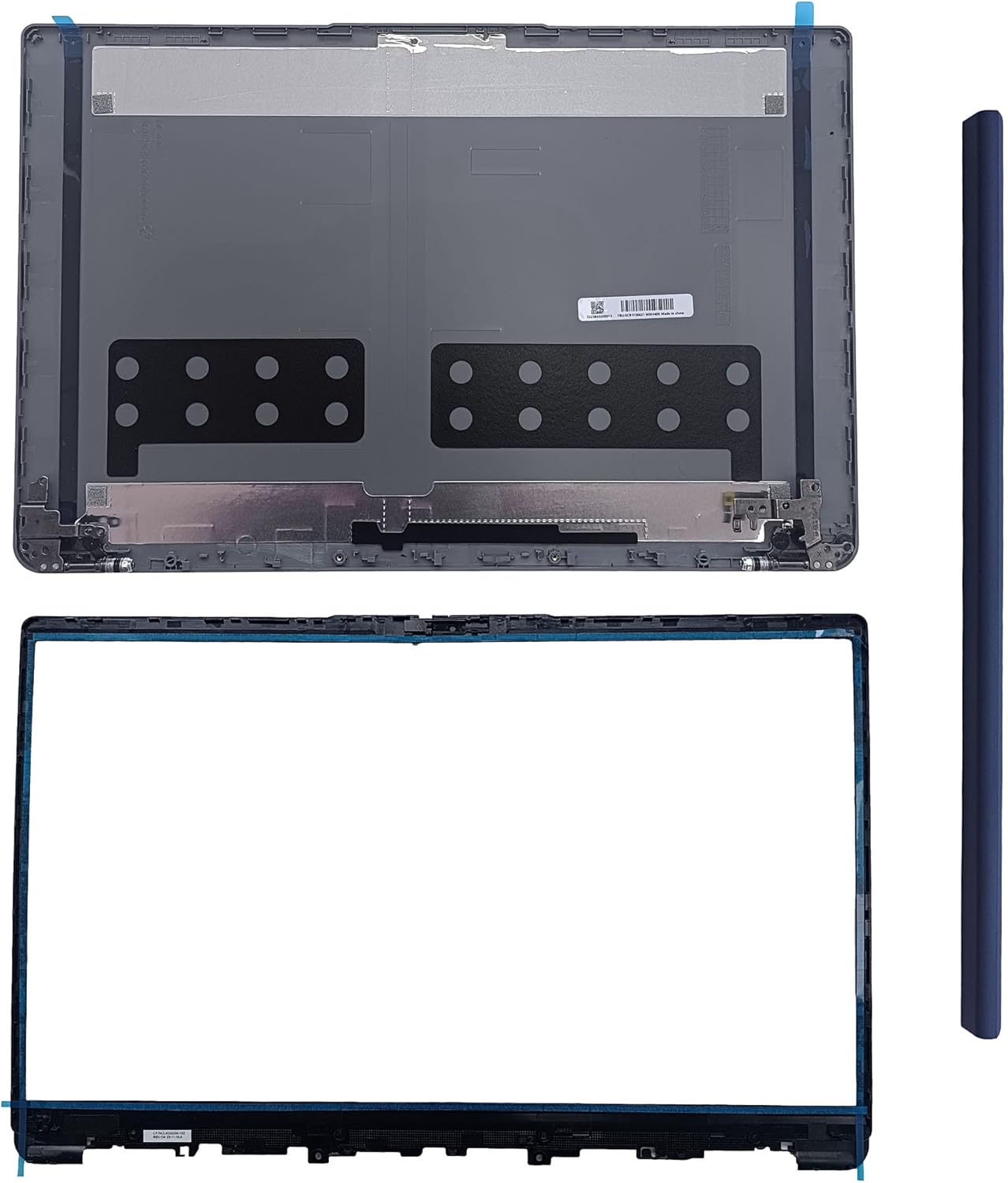 Replacement Laptop LCD Cover Back Rear Top Lid Bezel Hinges with Hinge Cover for Lenovo IdeaPad 1 15ADA7 1 15AMN7 5CB1F36621 5B30S19034 5H50S29036 5CB1F36618 Silver