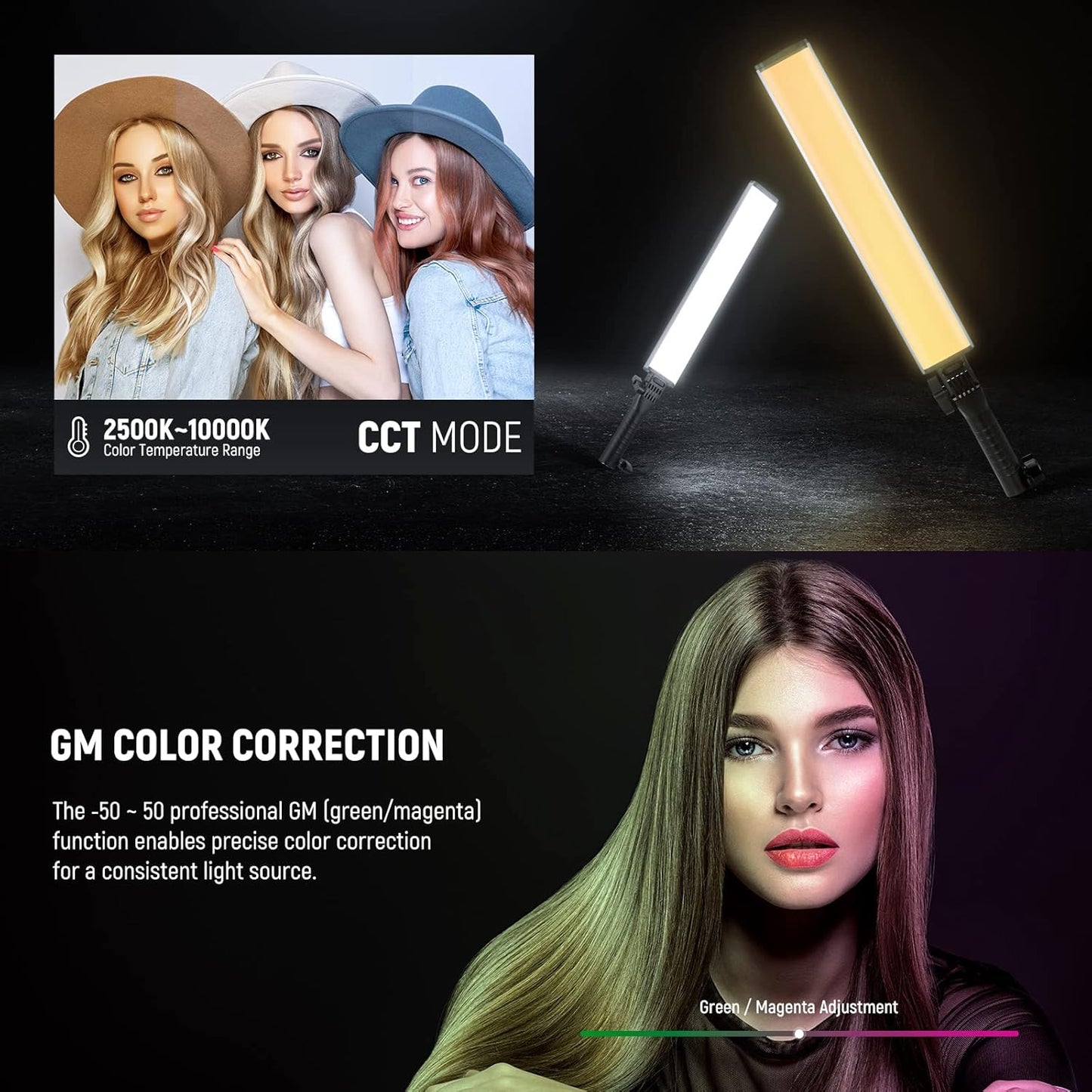 NEEWER RGB Light Wand with 2.4G/APP Control, Upgraded 360° Touchable RGBWW Hue Mixer Photography Handheld LED Video Lighting Stick with 2500K-10000K, CRI/TLCI97+, 18 Scenes, 7.4V/31Wh Battery, BH-30S