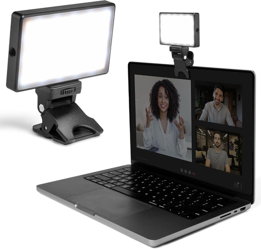 Lume Cube Video Conference Lighting Kit | Live Streaming, Video Conferencing, Remote Working | Lighting Accessory for Laptop, Adjustable Brightness and Color Temperature, Computer Mount Included