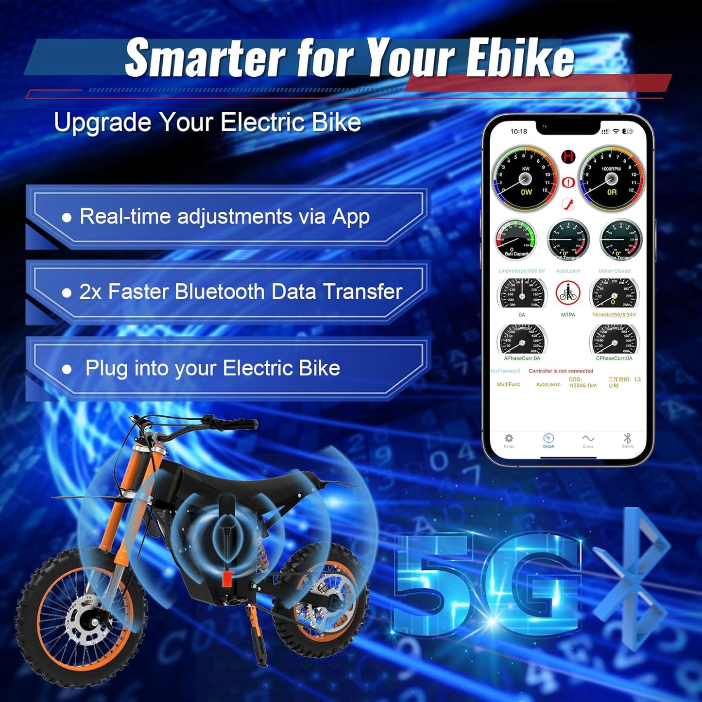 Bluetooth Dongle/Adapter for Ebike Compatible with Fardriver Controller Programming Module, for Computers Tablets & FarDriver Programmable Bluetooth Network Adapter