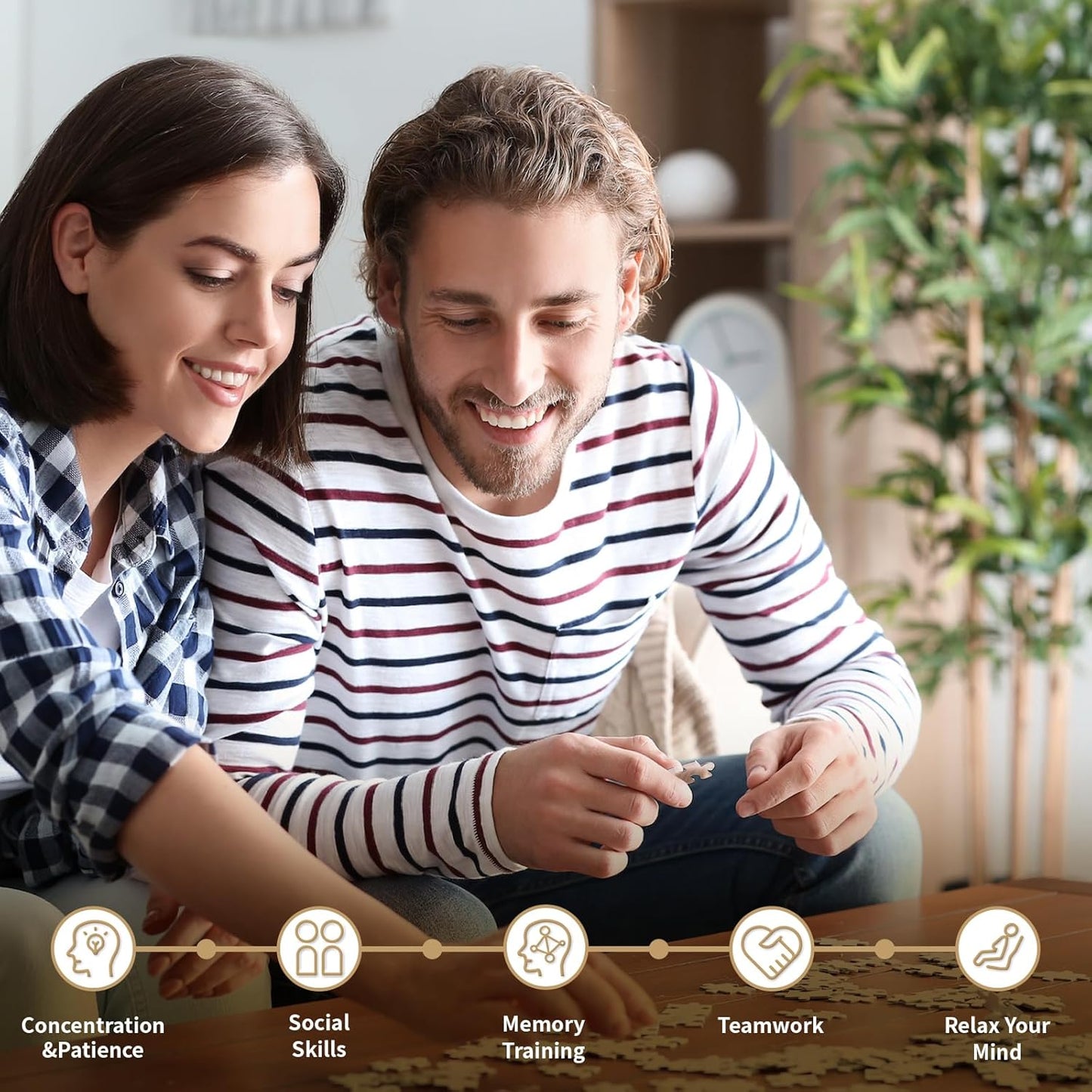 Custom Photo Puzzle – Personalized 500‑Piece Jigsaw Puzzle from Your Photos – Unique Custom Gift for Adults, Families, Weddings, Couples, Anniversaries, and Cartoons(500-vertical)