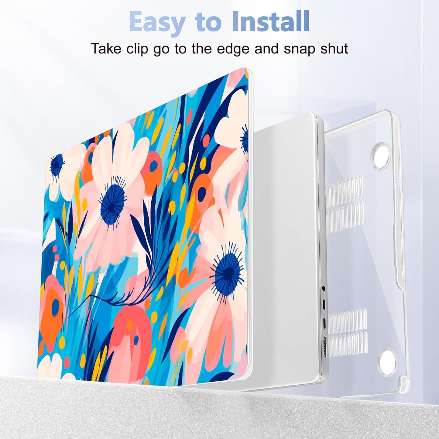 for MacBook Pro 16 inch Case 2021 2022 2023 2024 Release A3186 A3403 M4 A2991 M3 A2780 M2 A2485 M1 Pro/Max, Hard Shell Case with Screen Protector & Keyboard Cover, Ornament