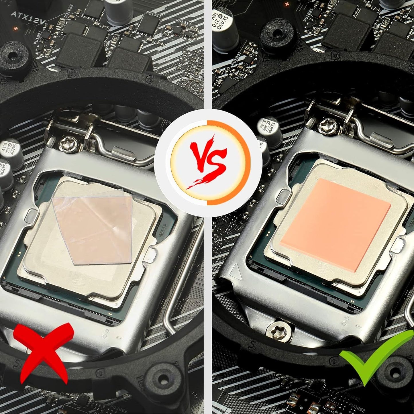 30 Pieces 2.6 x 0.8 Inch Silicone Thermal Pad Reusable Thermal Conductive Silicone Pad Each Thick for Gpu Heatsink CPU Chip Heat Conduction or LED Heat Conduction (Nude Color)