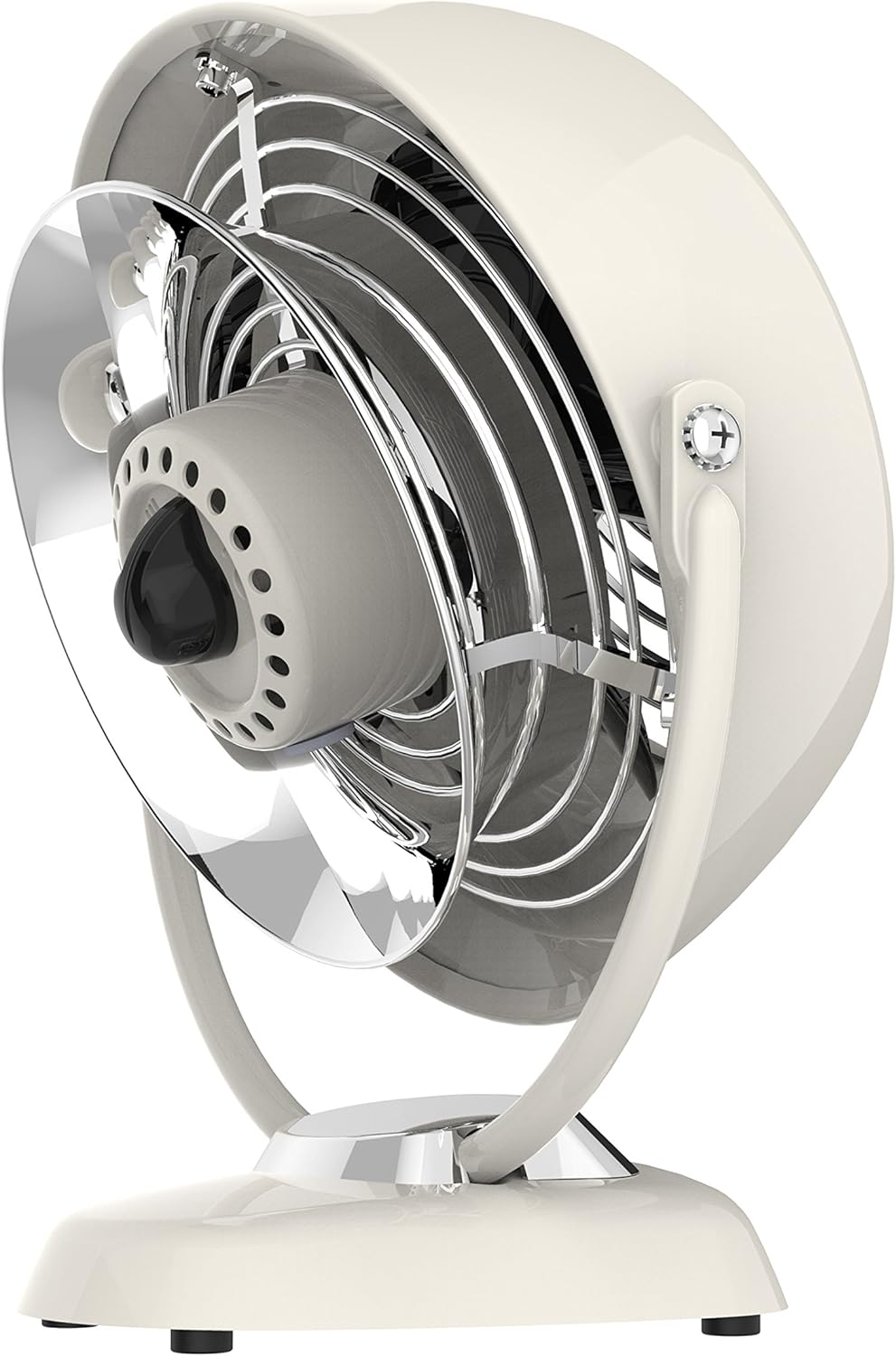 Vornado VFAN™ Jr. Vintage Fan, Small Metal Retro Air Circulator for Cooling & Décor, 2 Speed Settings, Adjustable Tilt, Powerful Airflow, Vintage White