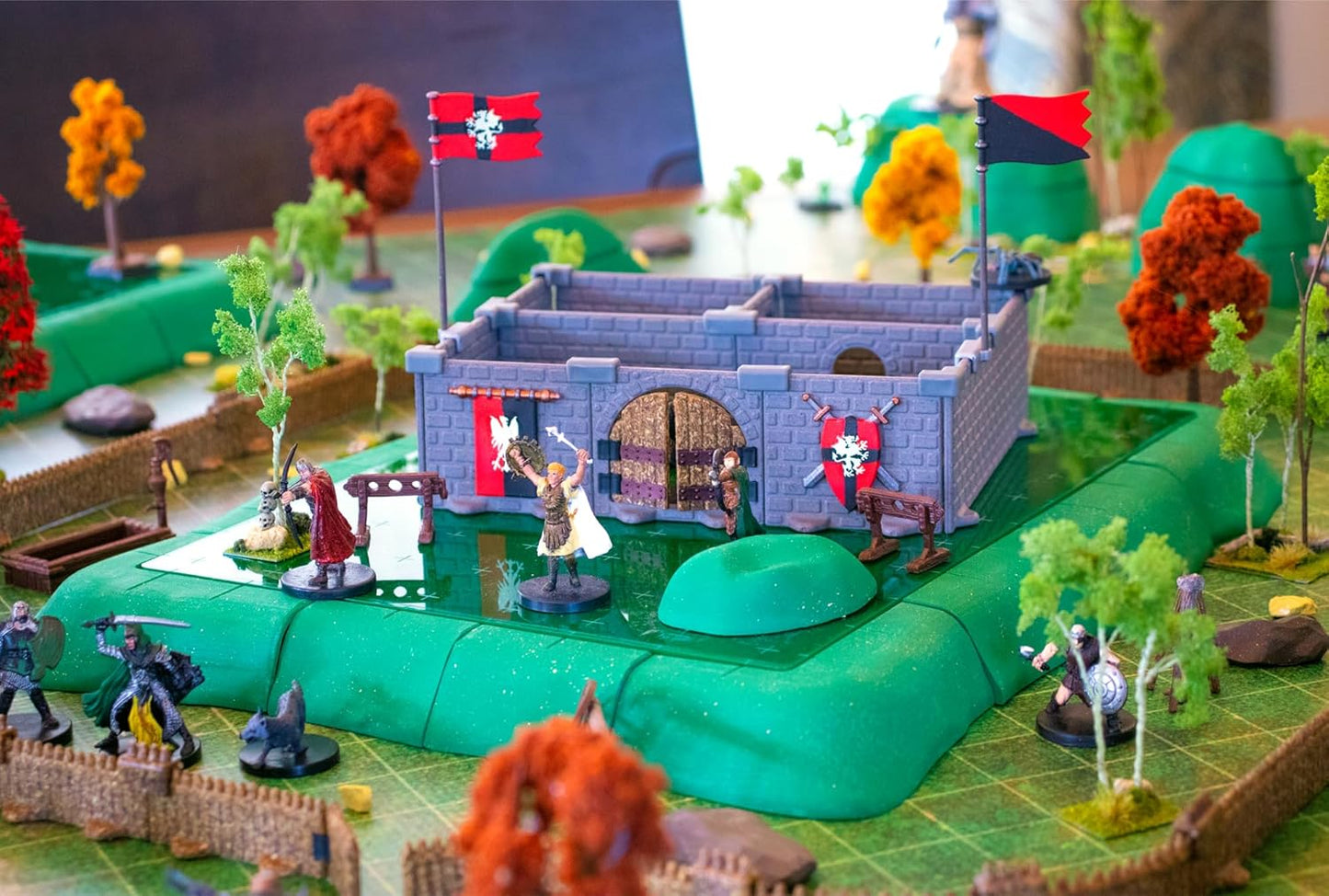 Chimera Terrain Set - Mini Dungeon Castle Cavern DND Terrain for Tabletop RPGs, Dungeons & Dragons, Pathfinder, War Gaming, and More! - by DCD (137+pcs, 7sqft)