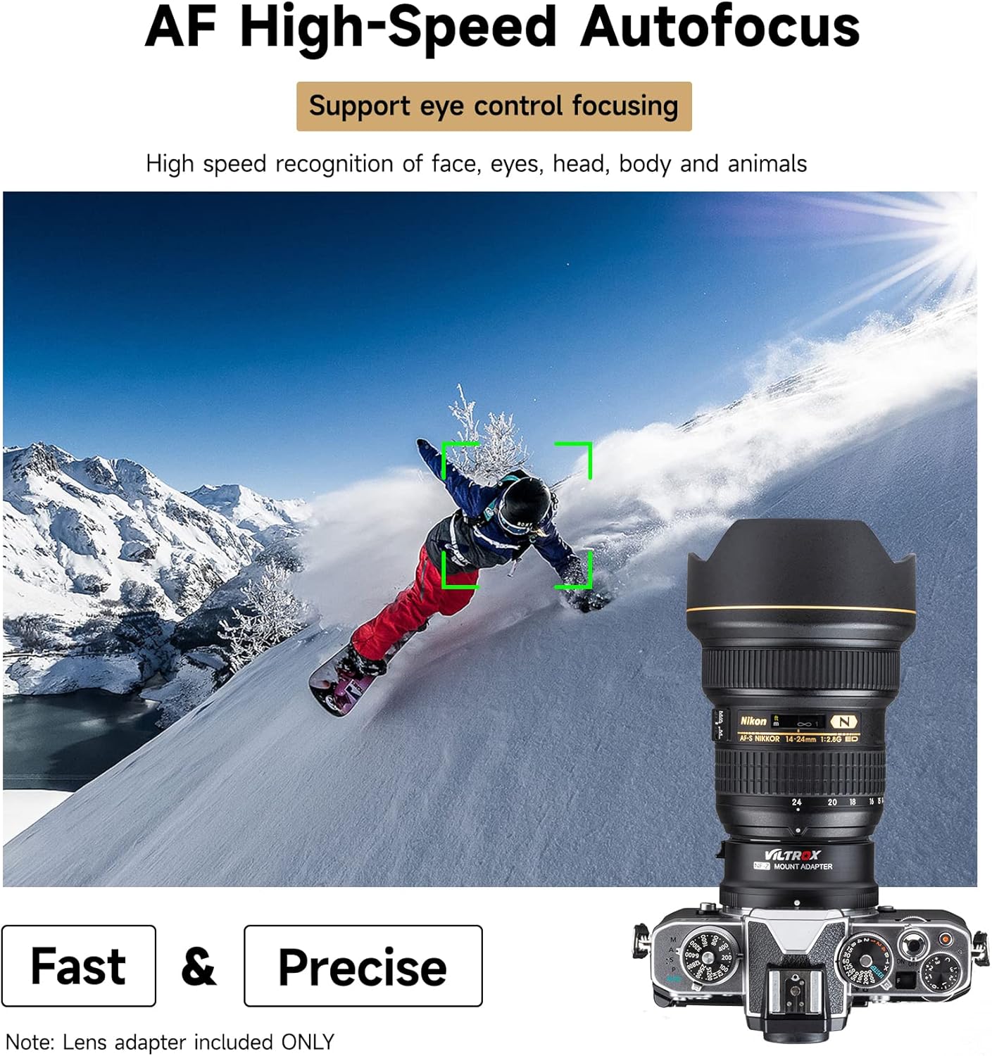 VILTROX NF-Z FTZ Lens Adapter Auto Focus Ring Mount Adapter Lens Converter Compatible for Nikon F Lens to Nikon Z Mount Camera Z5 Z50 Z6 Z6II Z7II Zfc, EXIF Transmission VR Lens Stabilization Support