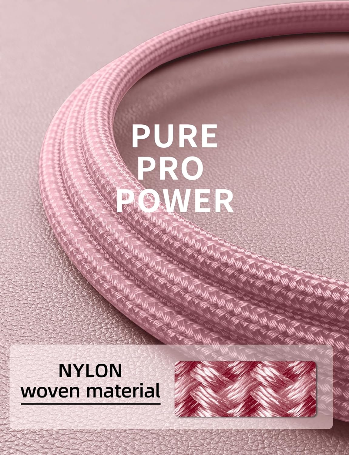 USBC Cables 6FT, 2Pack USB C to USB C Charger Cable, Long USB C Fast Charging Cable Nylon Braided USBC iPhone Charger Cord Compatible with iPhone 16/15/Pro Max/PlusSamsung Galaxy S23/LG/Switch-Pink