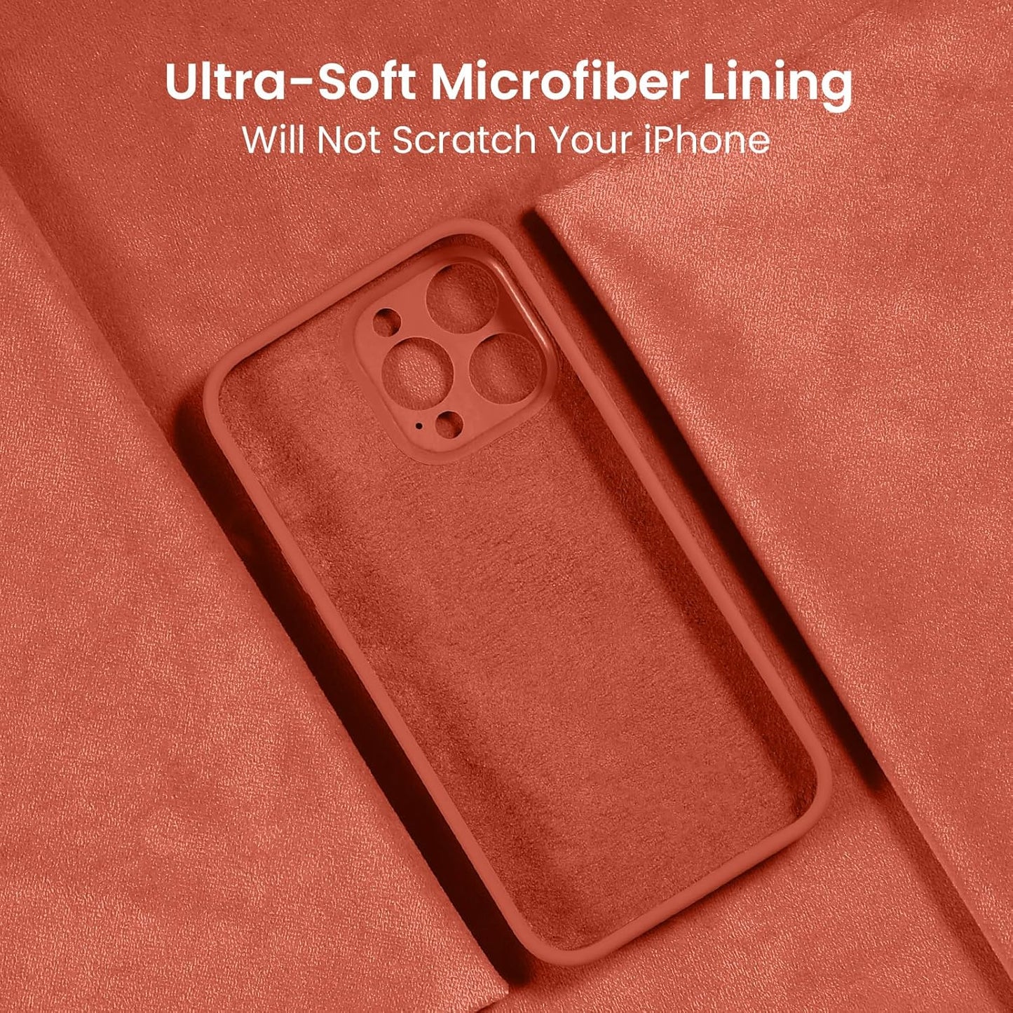 FireNova Designed for iPhone 15 Pro Max Case, Silicone Upgraded [Camera Protection] Phone Case with [2 Screen Protectors], Soft Anti-Scratch Microfiber Lining Inside, 6.7 inch, Pink Pomelo