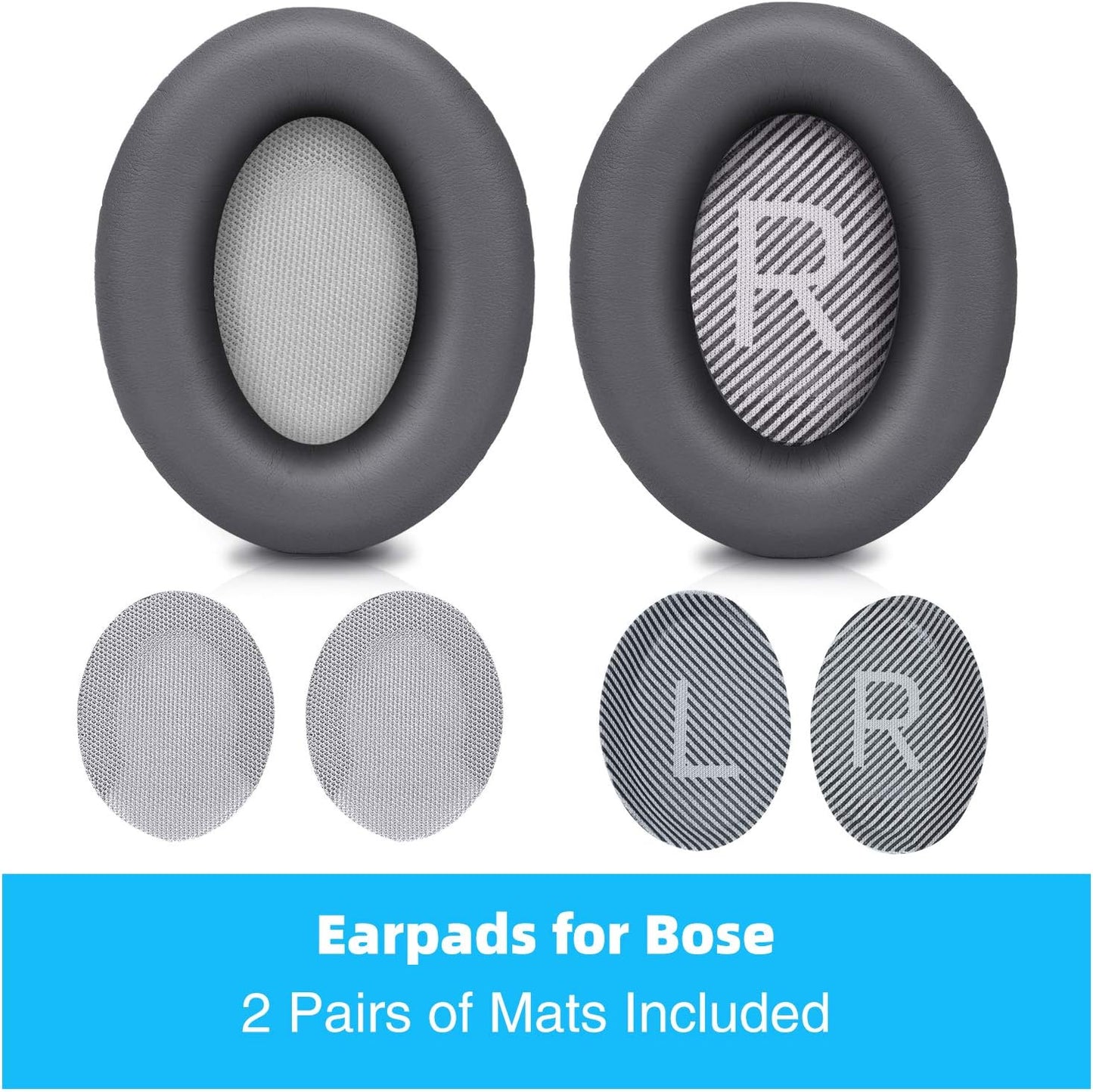 Replacement Ear Pads for Bose SoundTrue Headphones Around-Ear Style, Memory Foam Also Fits QuietComfort 35/ QC35 II Around-Ear Headphones(Dark Grey)