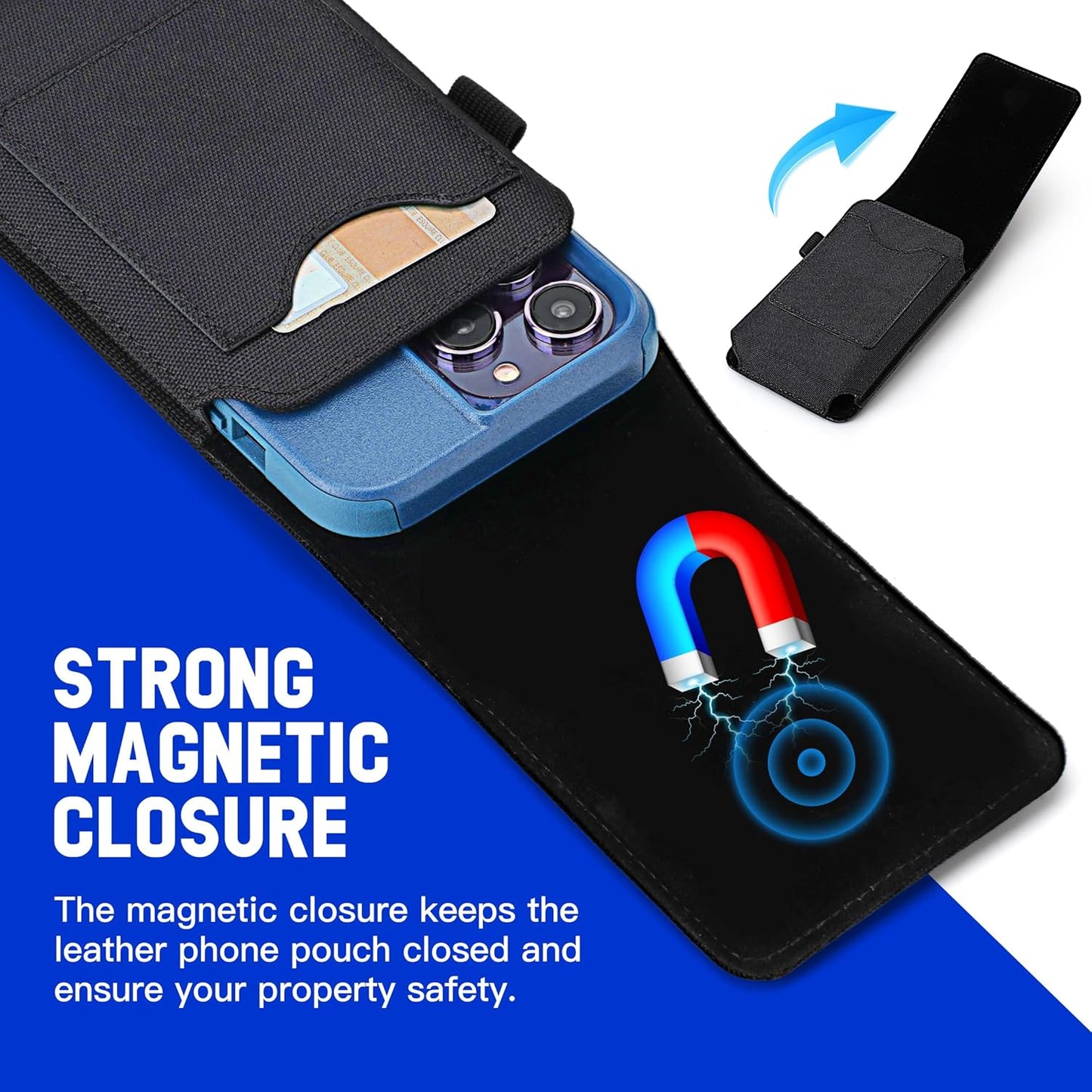 BECPLT for Galaxy S25+ S24+ S23+ S22+ 5G Note 20 Ultra 5G Nylon Cell Phone Pouch Holster Case with Belt Clip Cover for iPhone Air 17 Pro Max 16/15/14/13/12/11 Pro Max Galaxy S25 Ultra