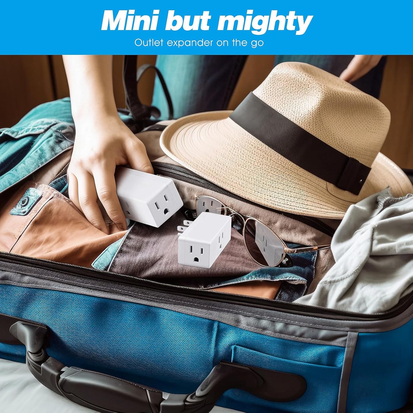 Multi Plug Wall Outlet 2pack, Multiple Outlet Splitter, 3-Plug Wall Adapter, MultiPlug Outlet Extender, Multiple Plugs in One Outlet, Cruise Essentials, Electrical Wall Outlet Splitter