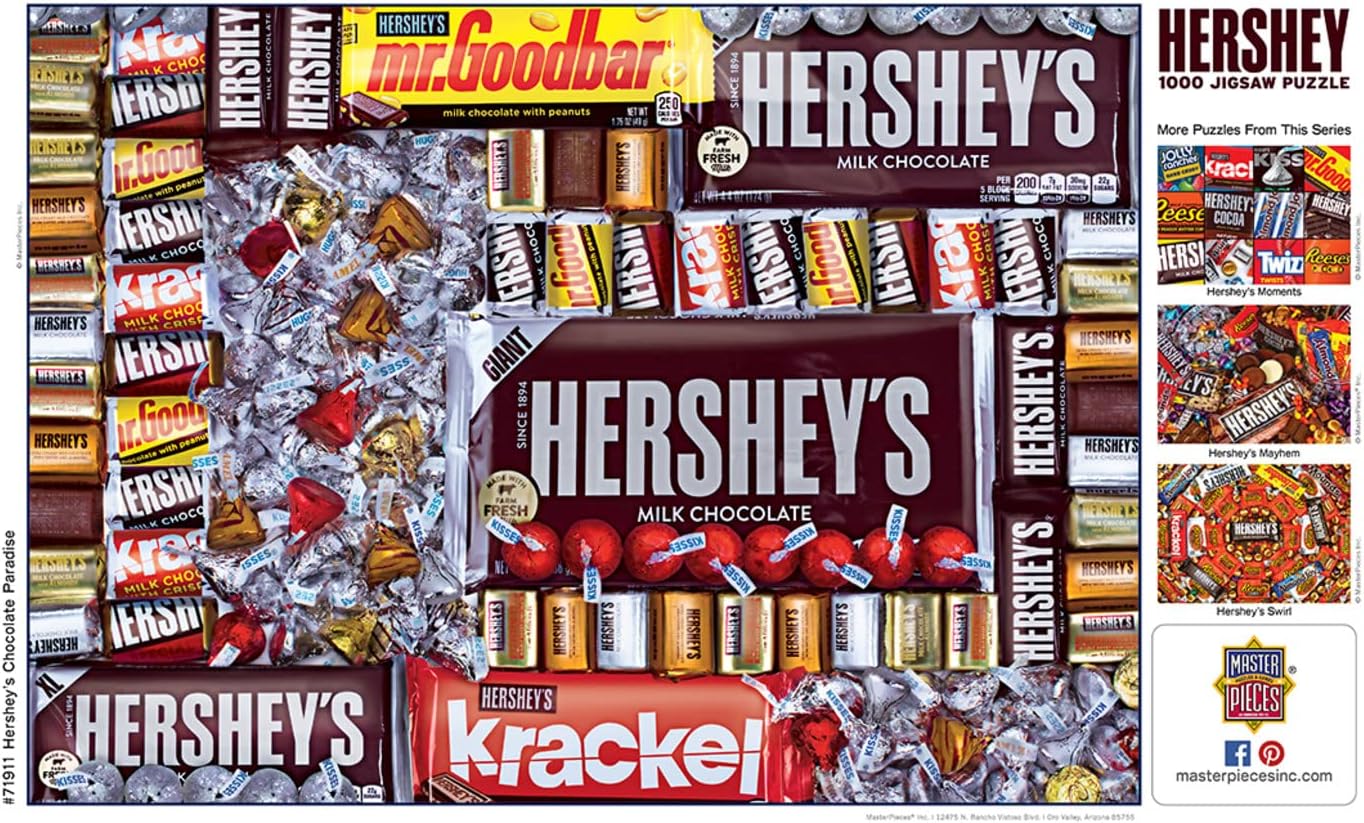 MasterPieces 1000 Piece Jigsaw Puzzle for Adults, Family, Or Youth - Hershey's Chocolate Paradise - 19.25"x26.75"